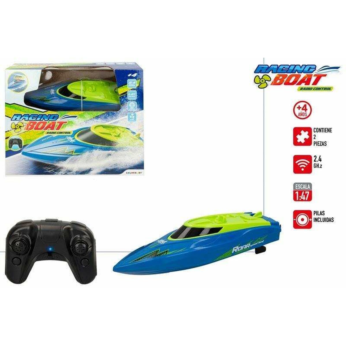 Radiostyrd båt Colorbaby Racing Boat 2.4 GHz - 2