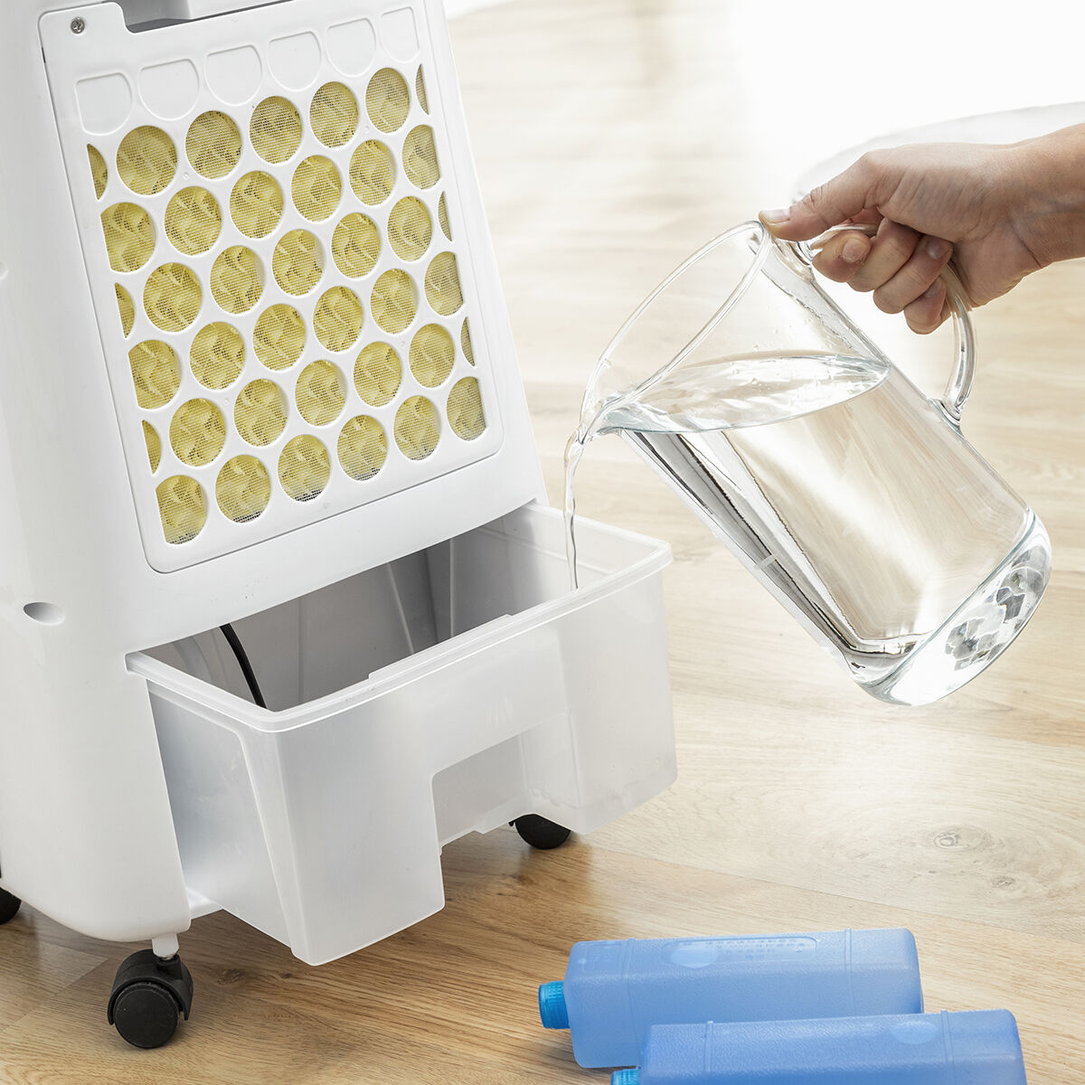 Bladlös, evaporativ luftkonditionering med LED Evareer InnovaGoods - 19