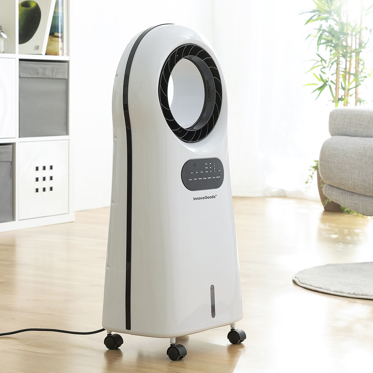 Bladlös, evaporativ luftkonditionering med LED Evareer InnovaGoods - 26