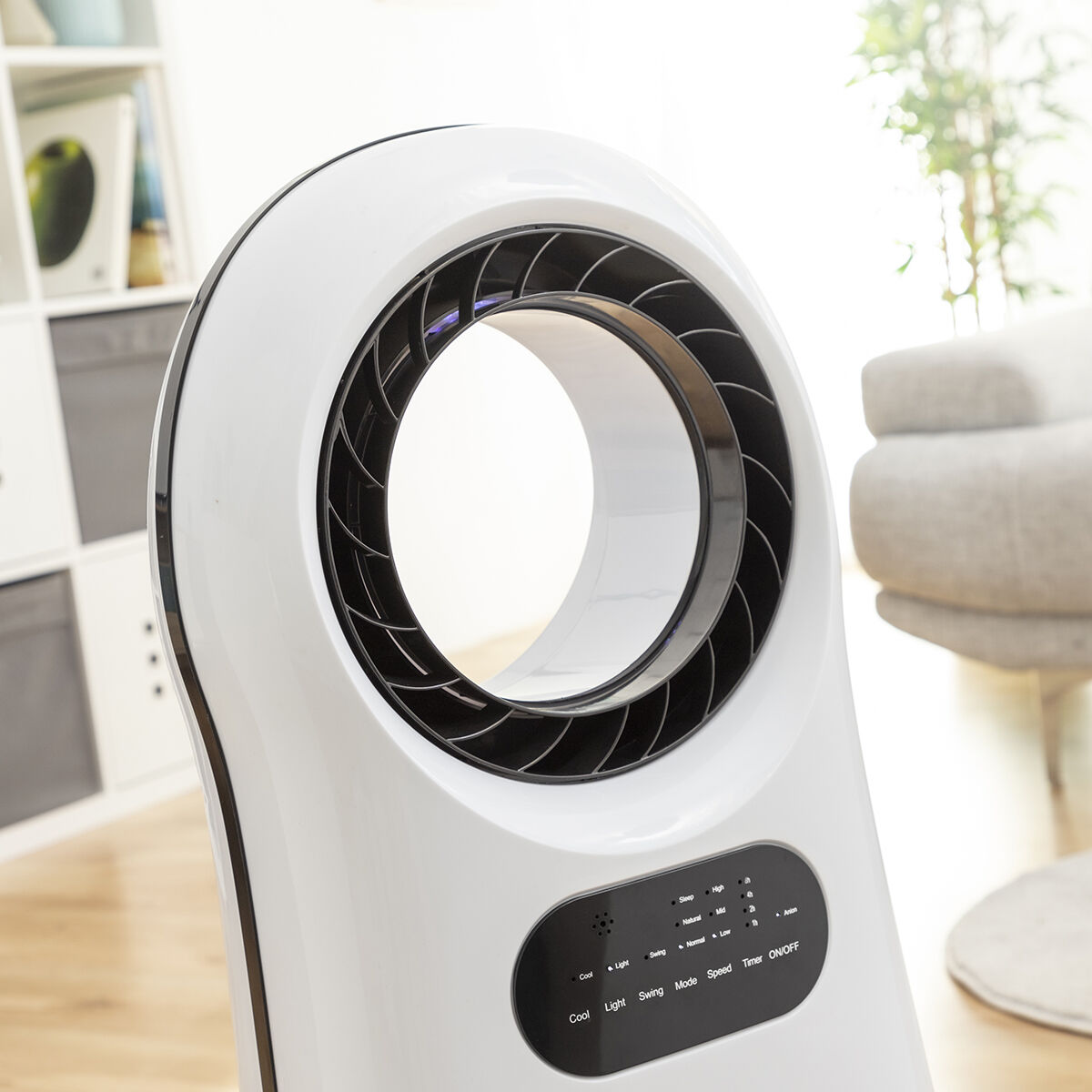 Bladlös, evaporativ luftkonditionering med LED Evareer InnovaGoods - 27