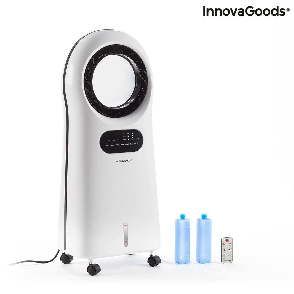 Bladlös, evaporativ luftkonditionering med LED Evareer InnovaGoods - 4
