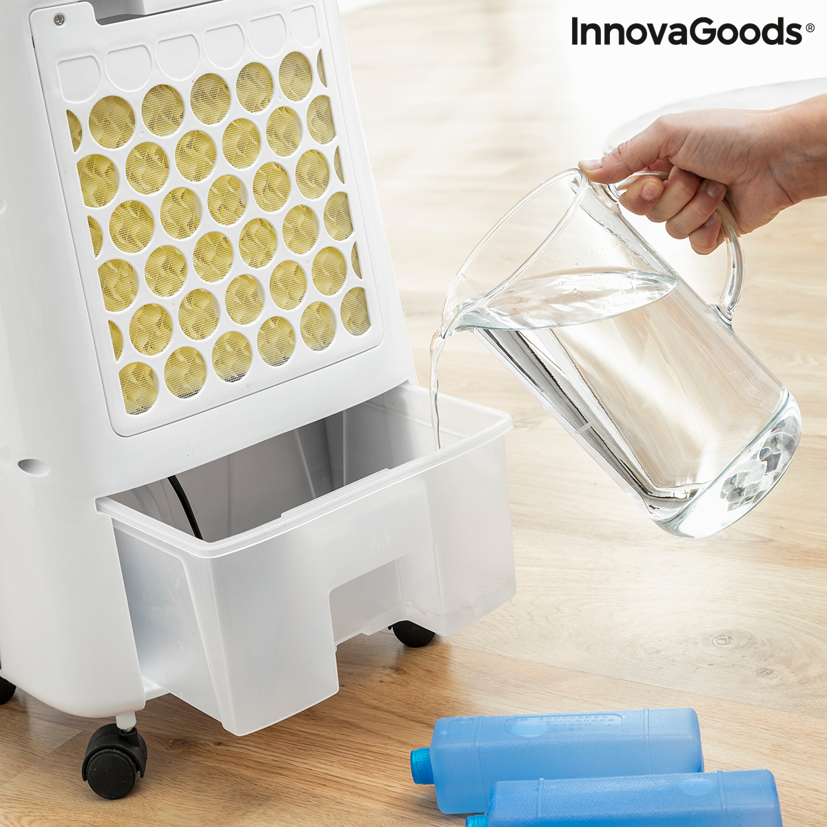 Bladlös, evaporativ luftkonditionering med LED Evareer InnovaGoods - 7