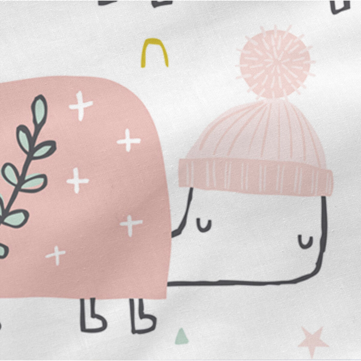 Quiltat täcke utan vadd HappyFriday Moshi Moshi Best buddies Multicolour 90 x 200 cm - 11