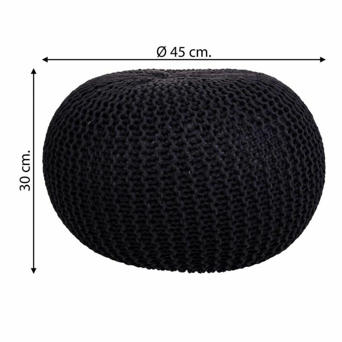 Puff Alexandra House Living Svart polystyren 45 x 30 x 45 cm - 5