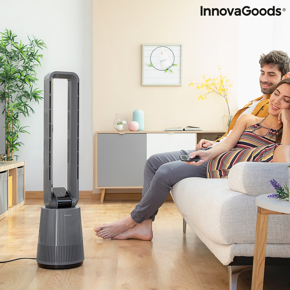 Bladfri fläkt med reningsfilter och fjärrkontroll Bloho InnovaGoods