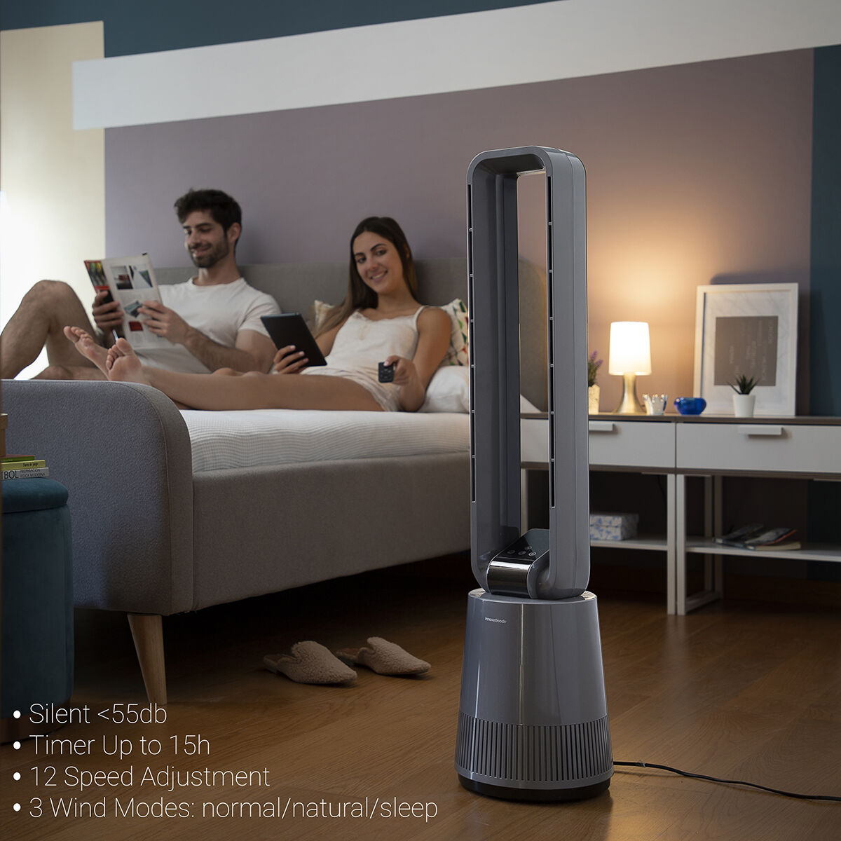 Bladfri fläkt med reningsfilter och fjärrkontroll Bloho InnovaGoods - 22