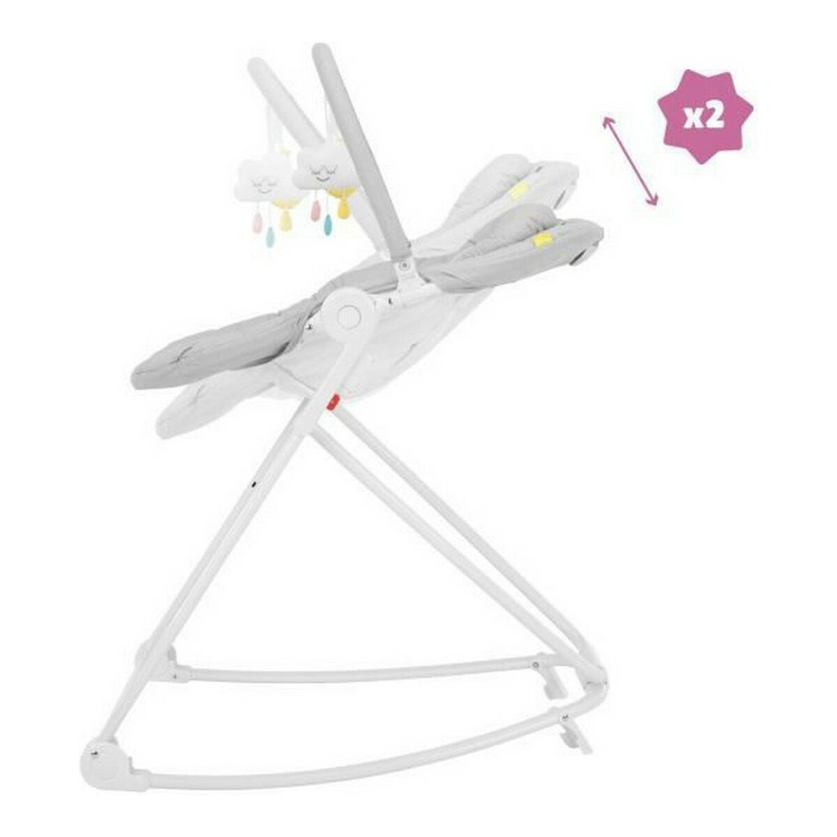 Hängmatta för bebis Badabulle Compact'up High Grå - 9