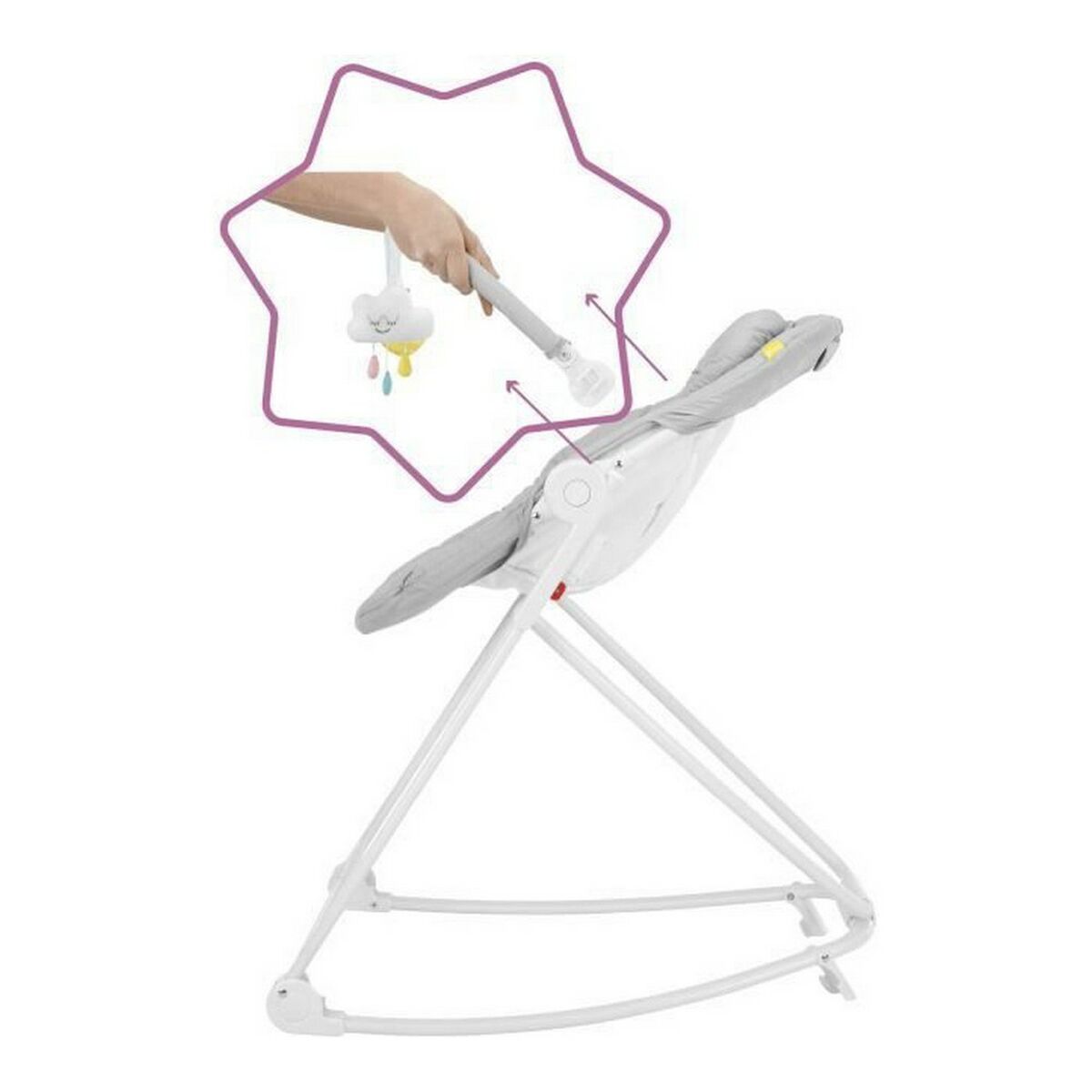 Hängmatta för bebis Badabulle Compact'up High Grå - 8
