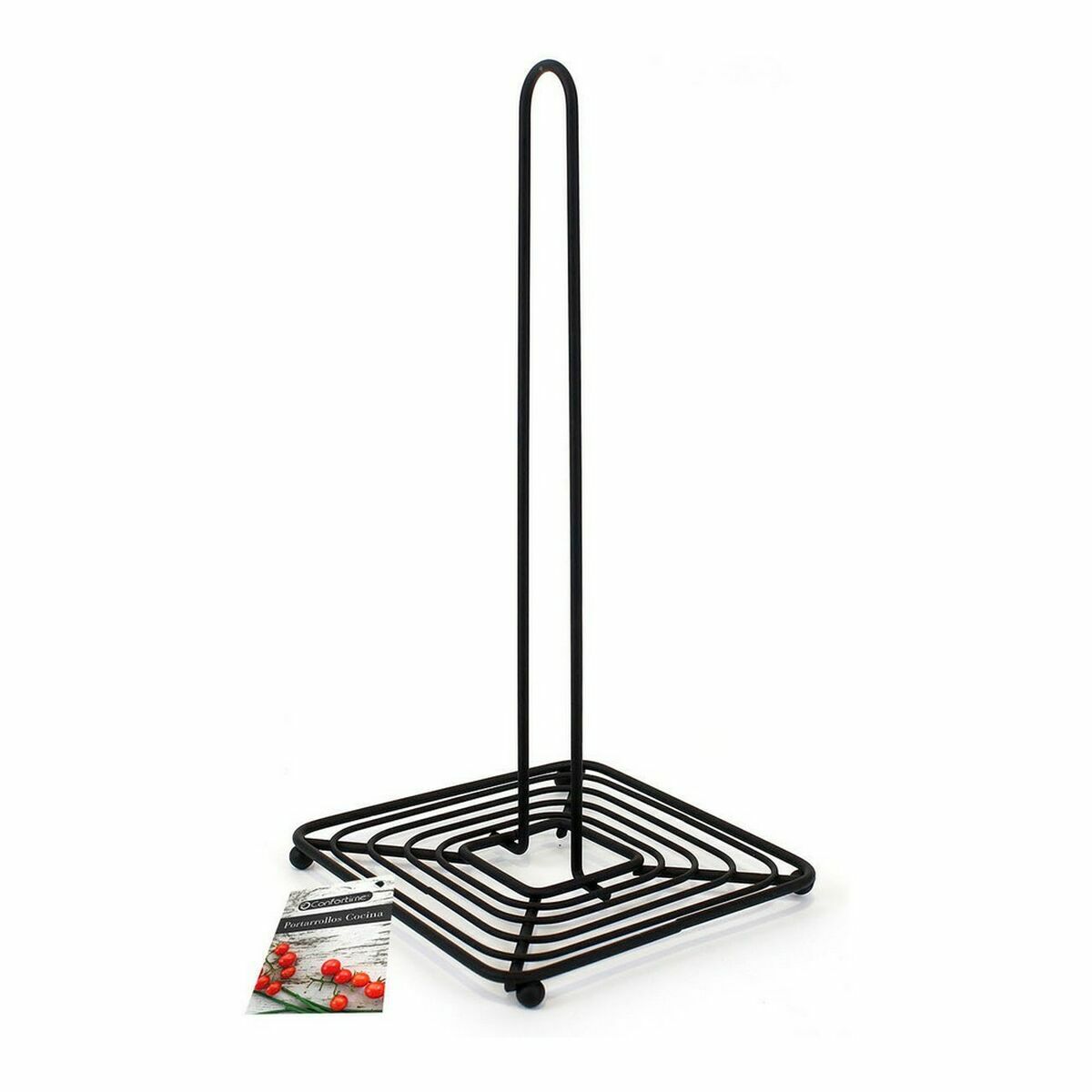 Hushållspappershållare Confortime 66401 Svart 15 x 15 x 30,5 cm (12 antal) - 2