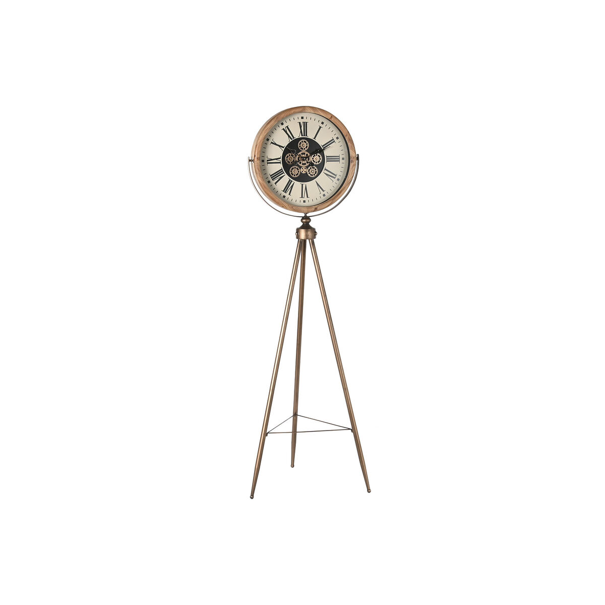 Klocka Home ESPRIT Glas Granträ 61 x 55 x 183 cm