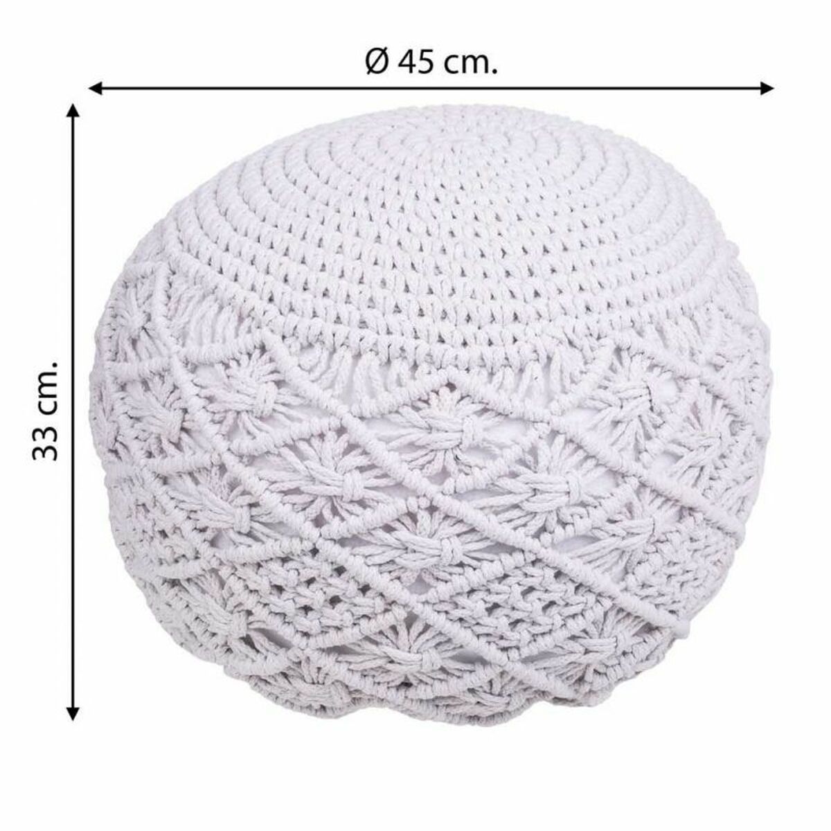 Puff Alexandra House Living Vit polystyren 45 x 33 x 45 cm - 5