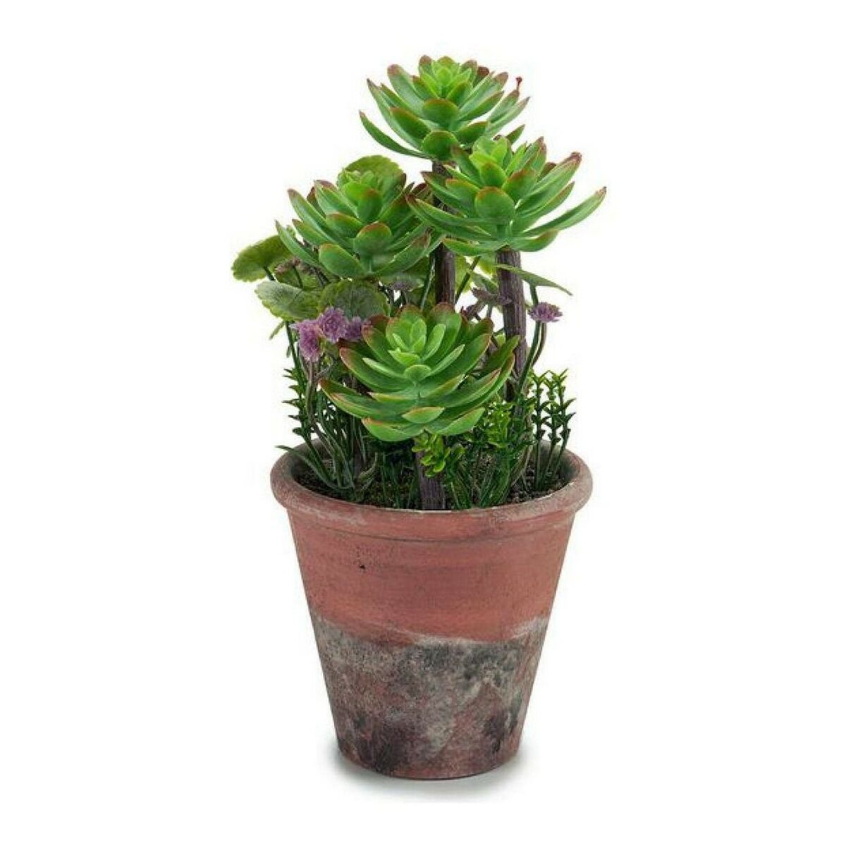 Ibergarden Dekorativ Växt med Plastkruka Brun och Grön 16 x 23 x 16 cm