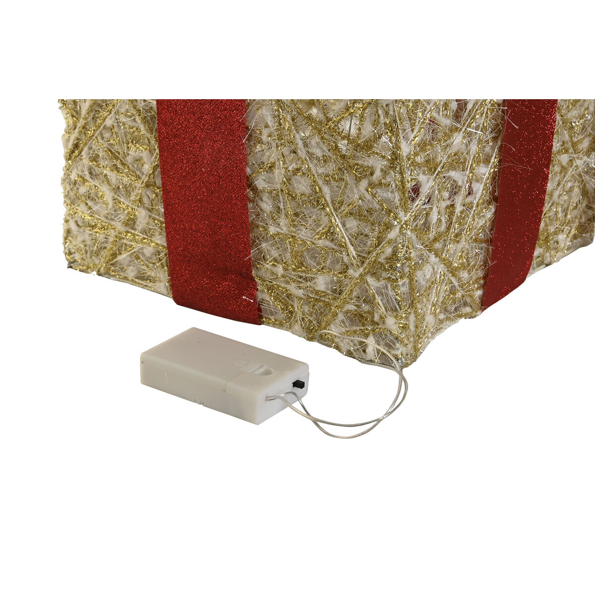 Julgranskula DKD Home Decor Vit Röd Gyllene 25 x 25 x 25 cm (3 Delar) - 3