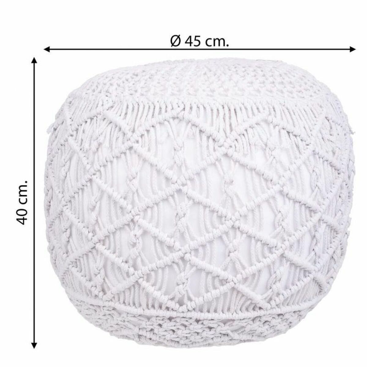 Puff Alexandra House Living Vit polystyren 45 x 40 x 45 cm - 5