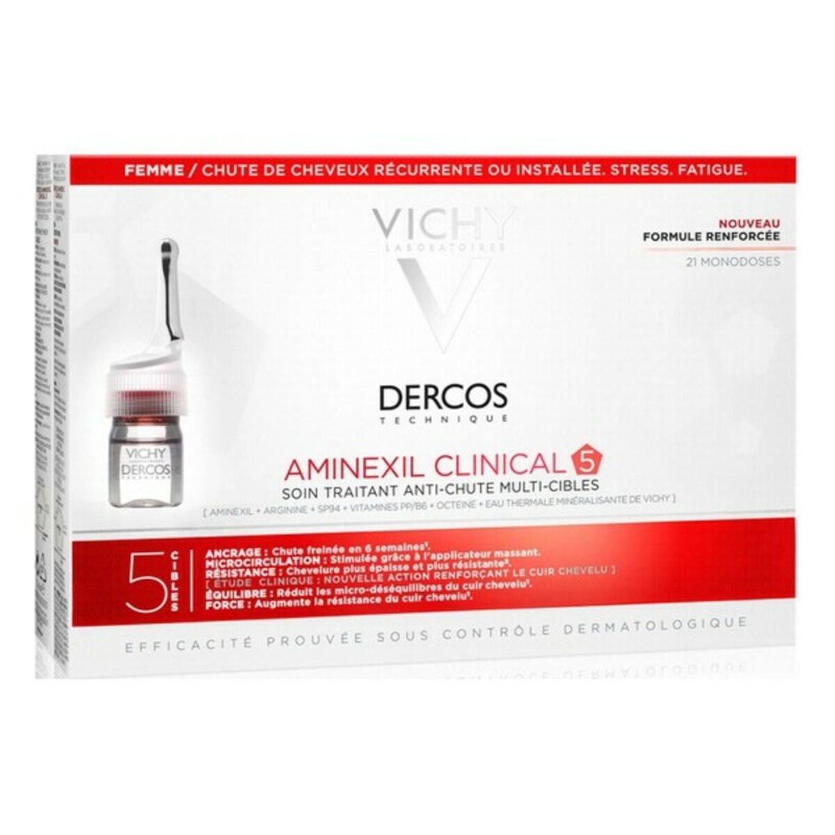 Anti-Håravfall behandling Dercos Vichy 12585750 (21 x 6 ml)