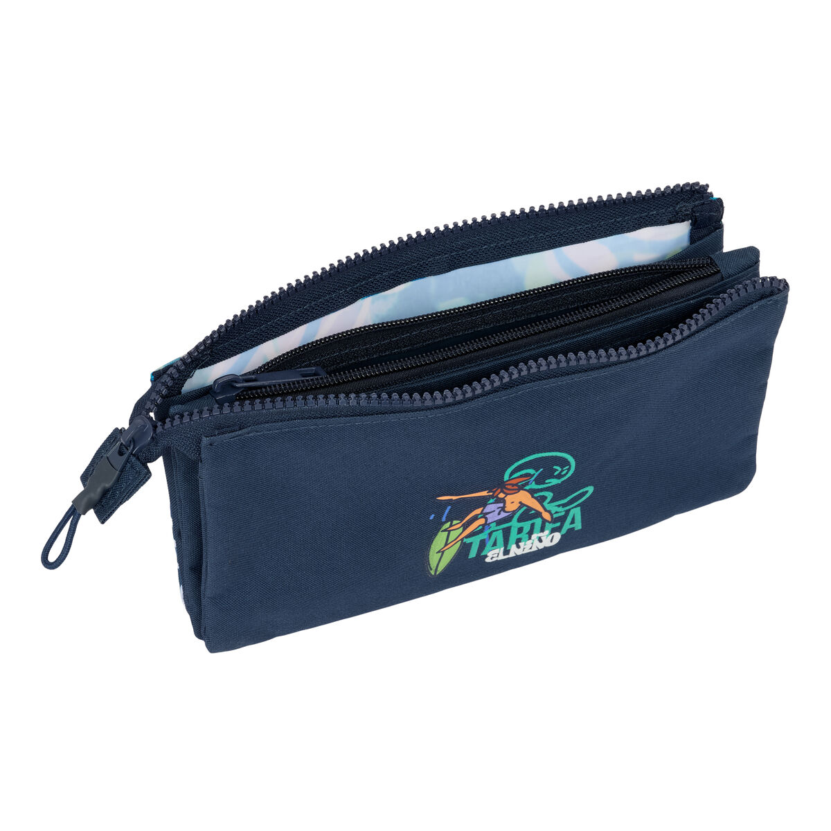 Tredubbel Carry-all El Niño Kook Marinblå 22 x 12 x 3 cm - 2