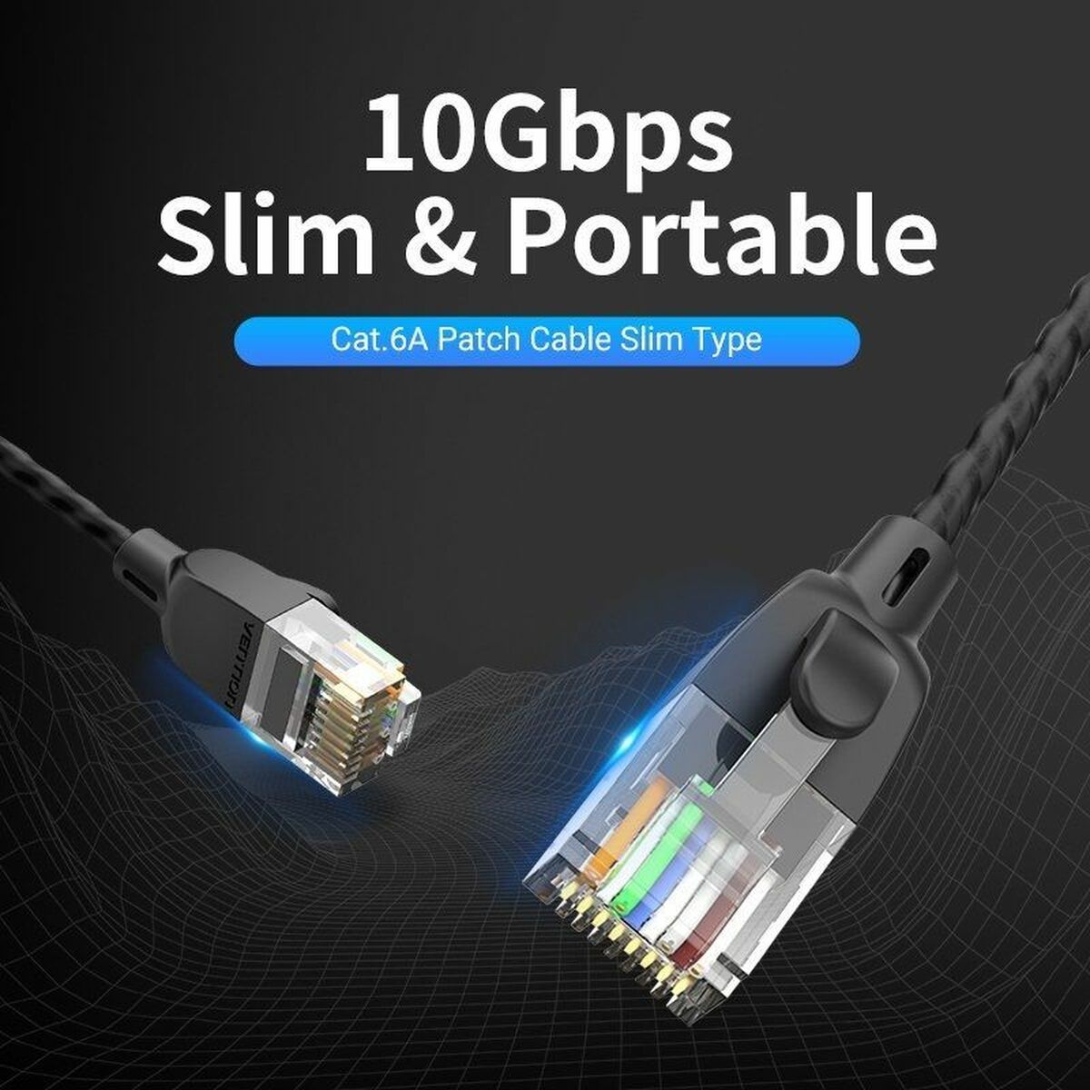 Nätkabel UTP Styv Kategori 6 Vention IBJBK Svart 8 m - 2