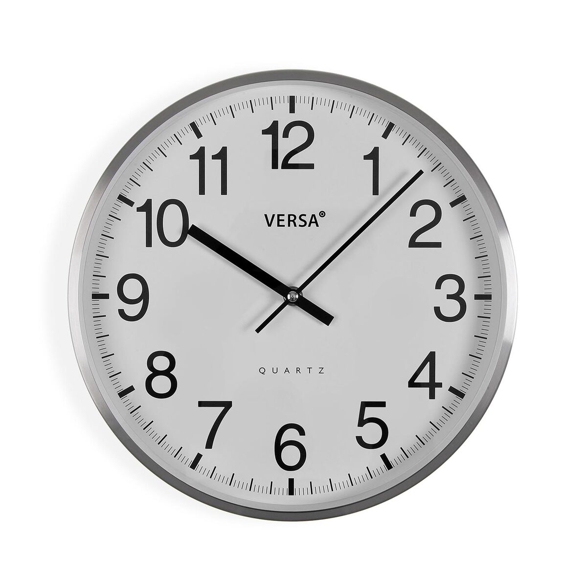 Väggklocka Versa Vit Metall