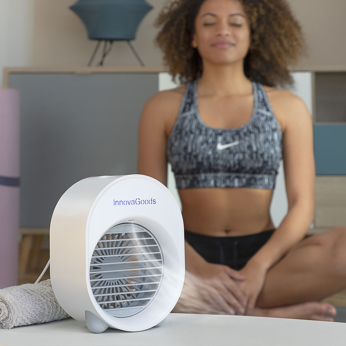 Mini Ultraljudsluftkylare-luftfuktare med LED Koolizer InnovaGoods - 20