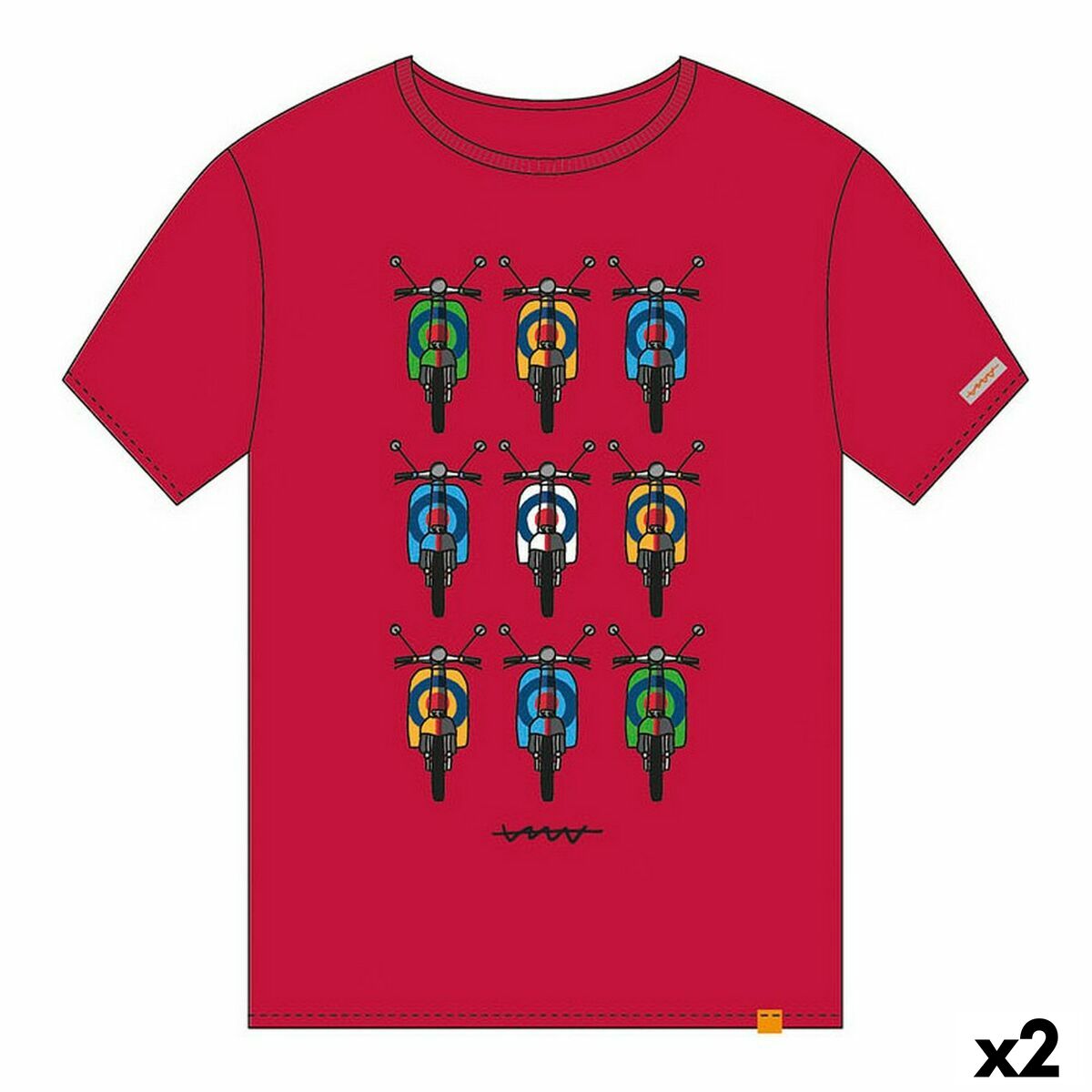 T-shirt med kortärm Cállate la Boca   (2 antal) Motorcykel