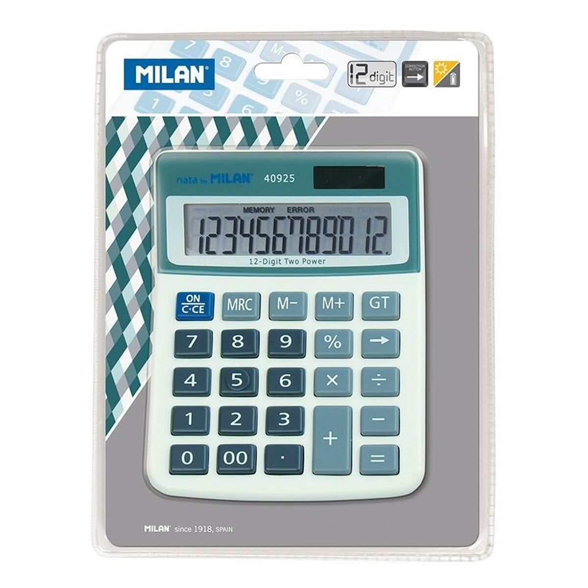 Kalkylator Milan 40925 Blå 13 x 10 x 1,5 cm