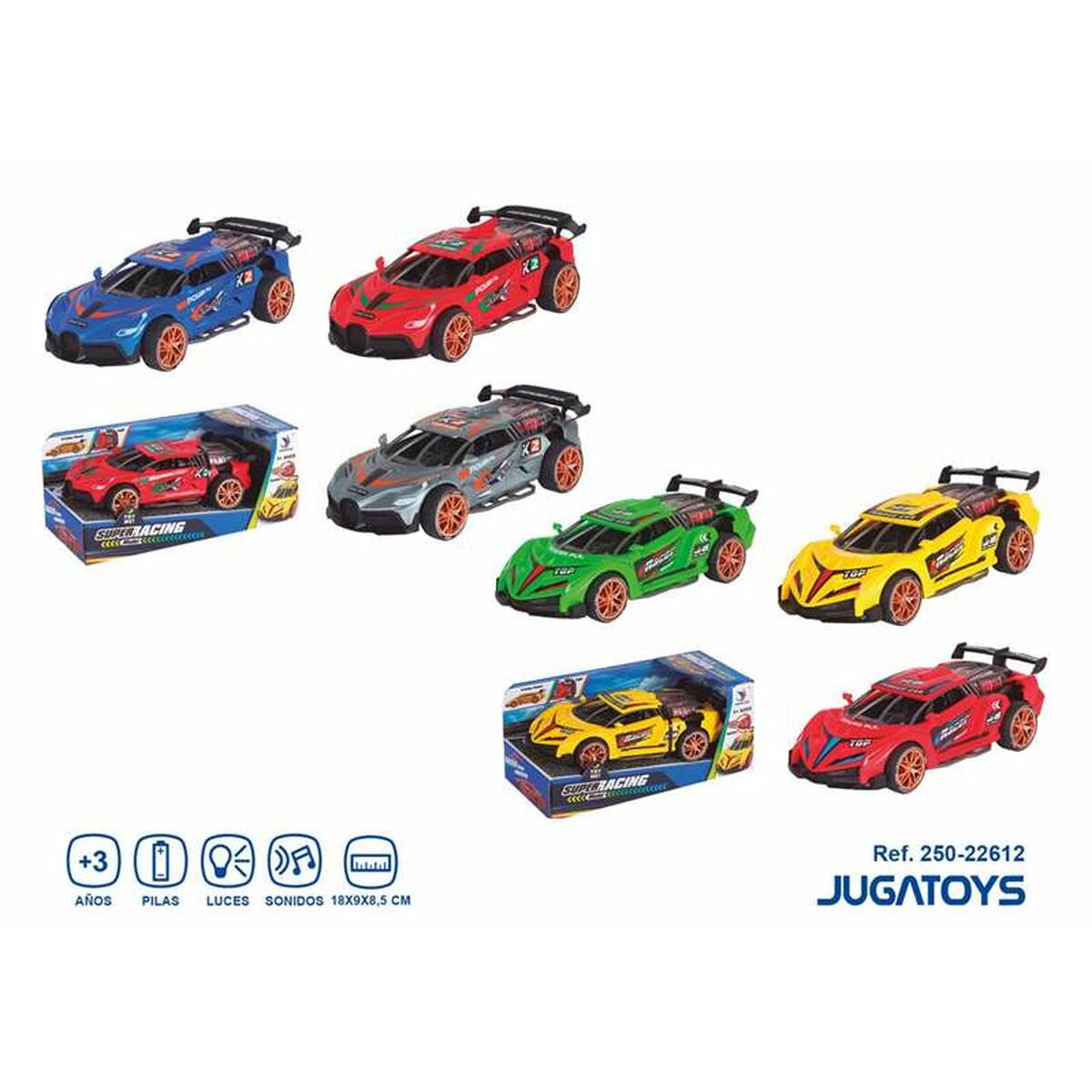 Liten leksaksbil Super Racing 18 x 9 x 8,5 cm - 2