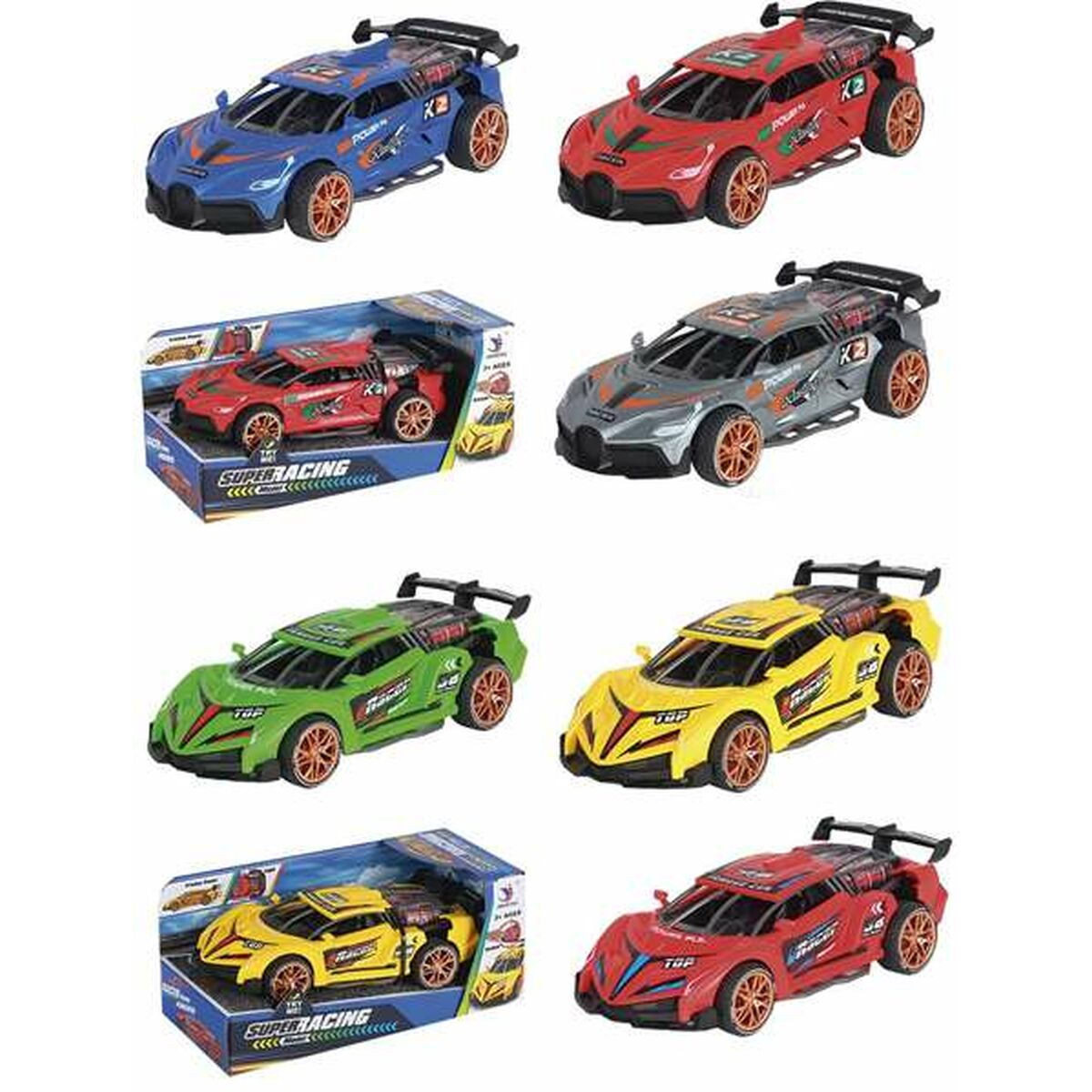 Liten leksaksbil Super Racing 18 x 9 x 8,5 cm - 3