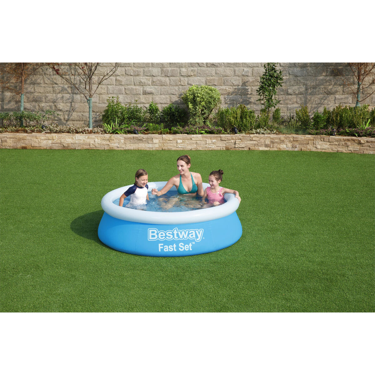 Bestway Uppblåsbar Pool Vuxen Ring 183x51 cm Trädgård 57392 - 12