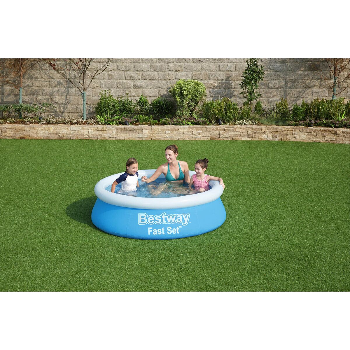 Bestway Uppblåsbar Pool Vuxen Ring 183x51 cm Trädgård 57392 - 14