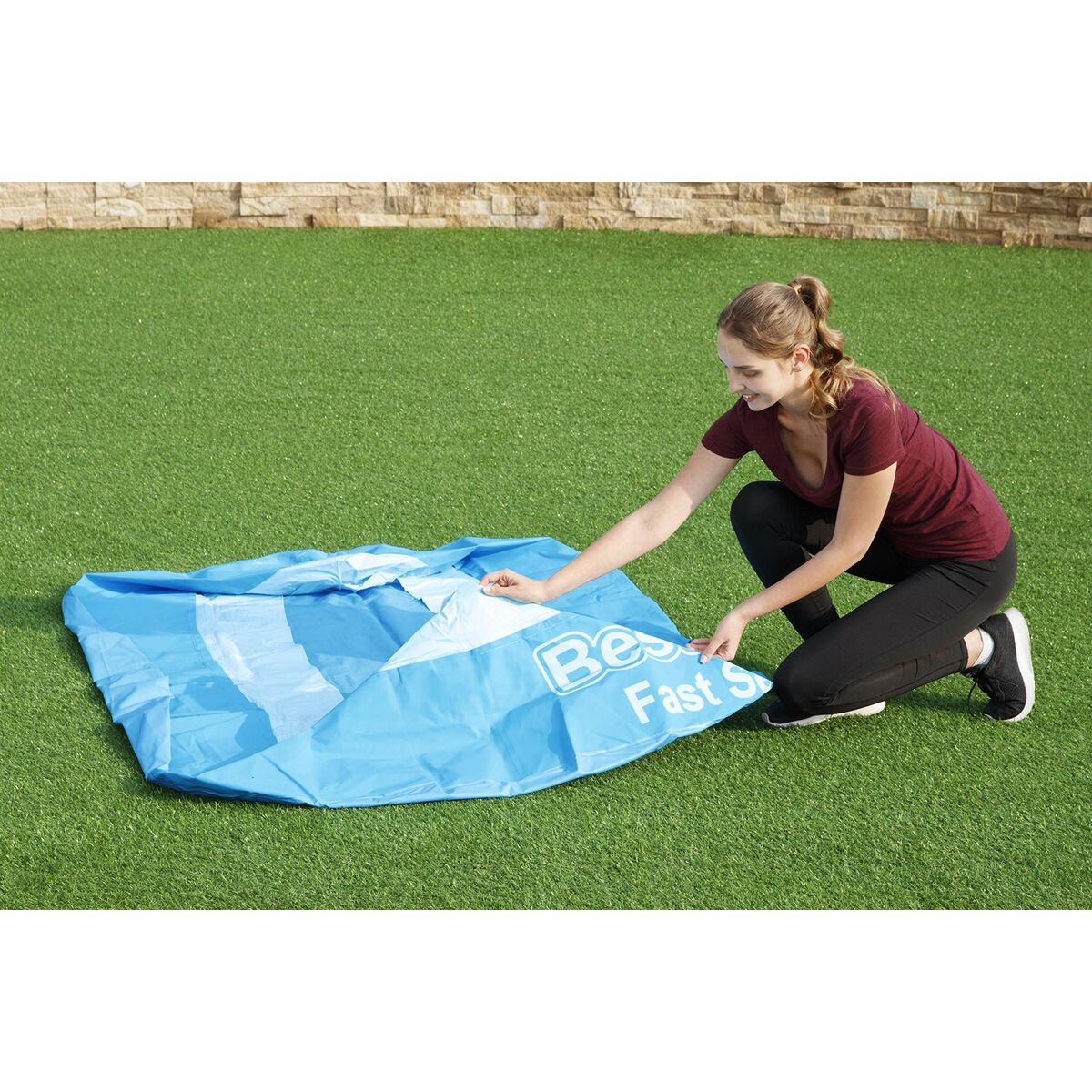 Bestway Uppblåsbar Pool Vuxen Ring 183x51 cm Trädgård 57392 - 15