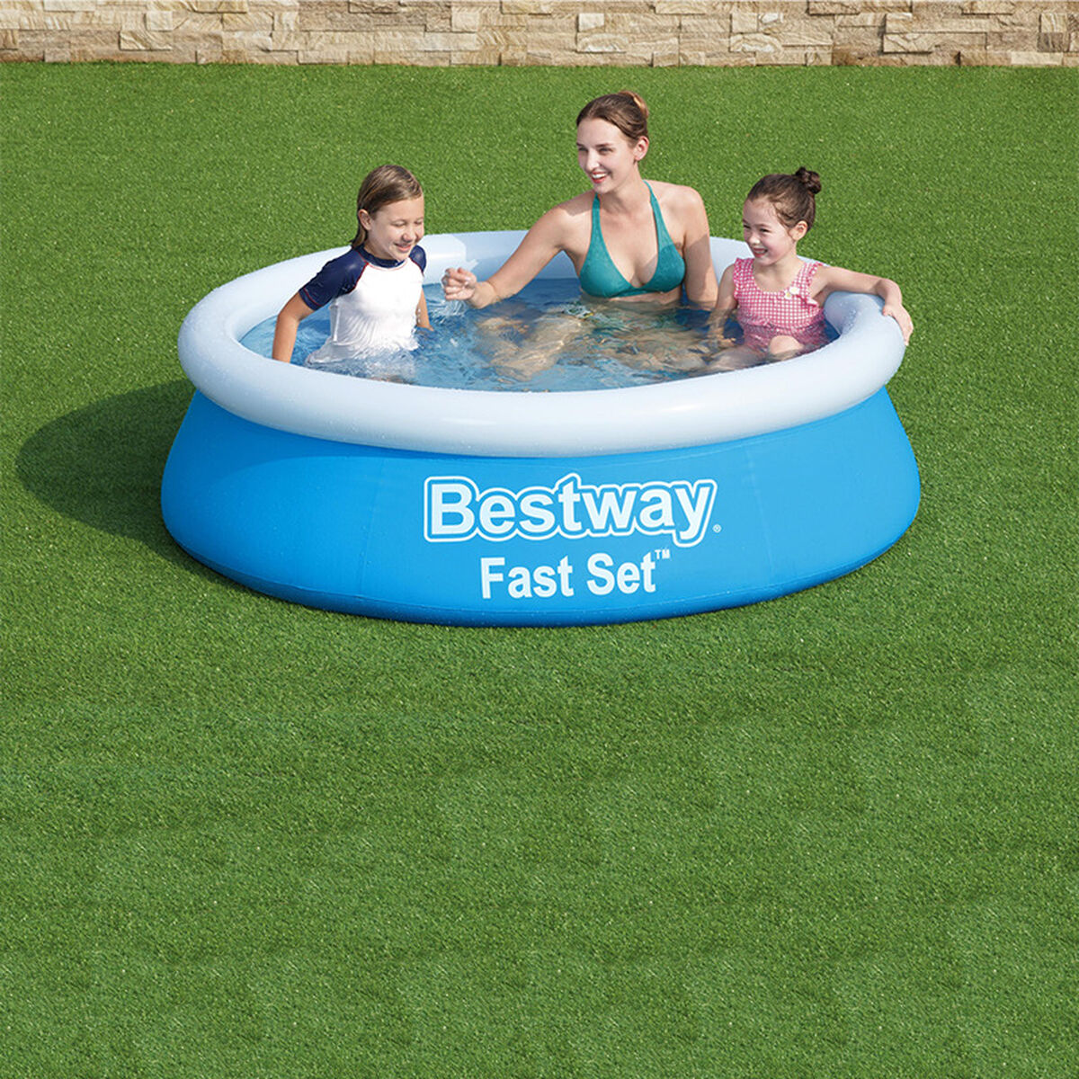Bestway Uppblåsbar Pool Vuxen Ring 183x51 cm Trädgård 57392 - 10