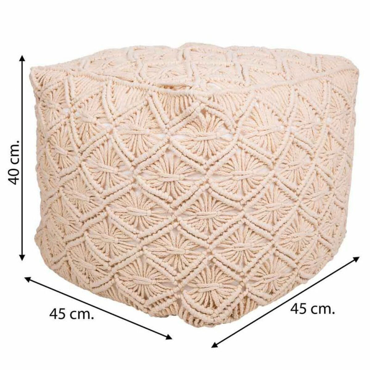 Puff Alexandra House Living Kräm polystyren 45 x 40 x 45 cm - 6