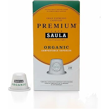 Kaffekapslar med Väska Saula 30338181 Premium Organic 10Cap Zero