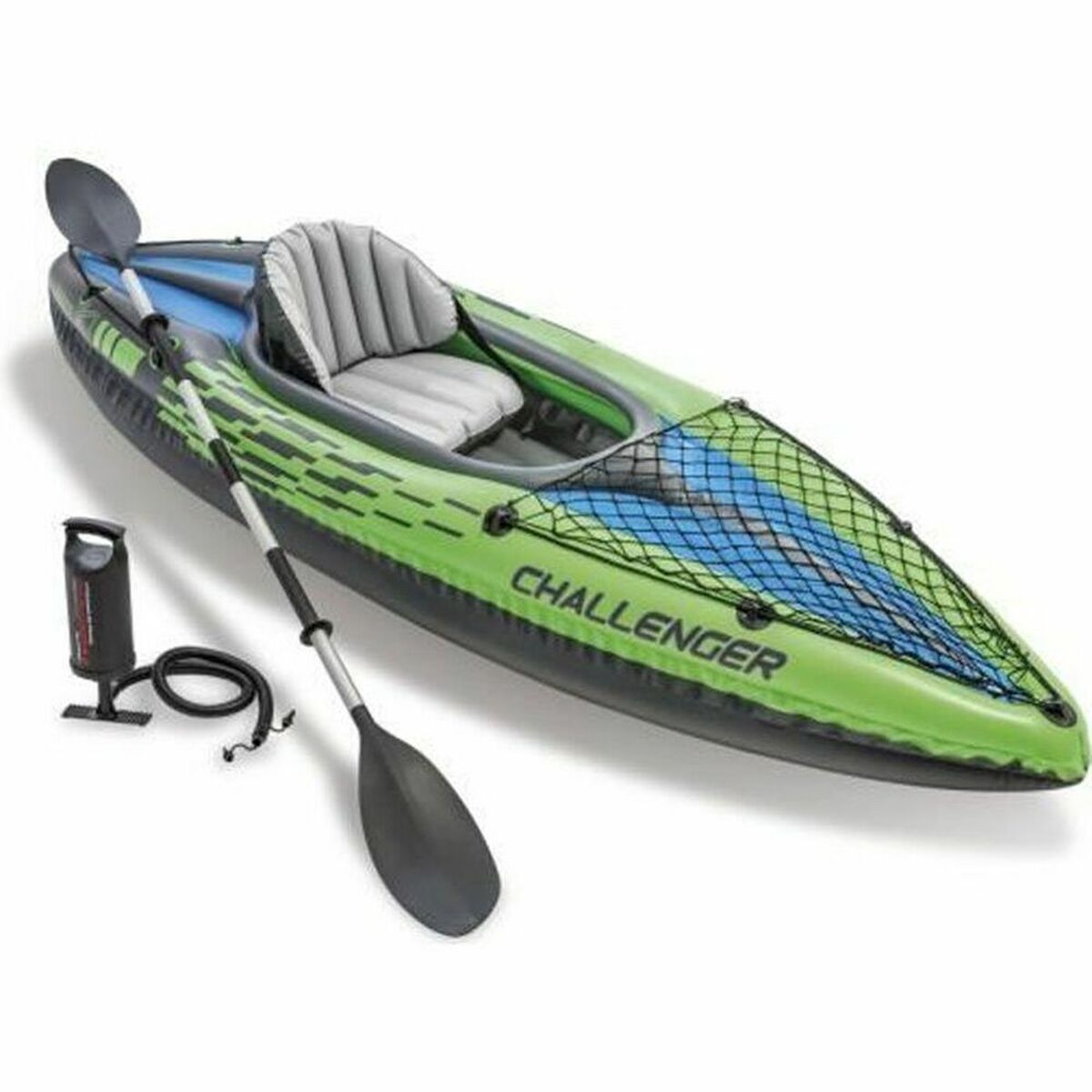 Uppblåsbar kanot Intex Challenger K1 Grön Upplåsbar 274 x 33 x 76 cm - 2