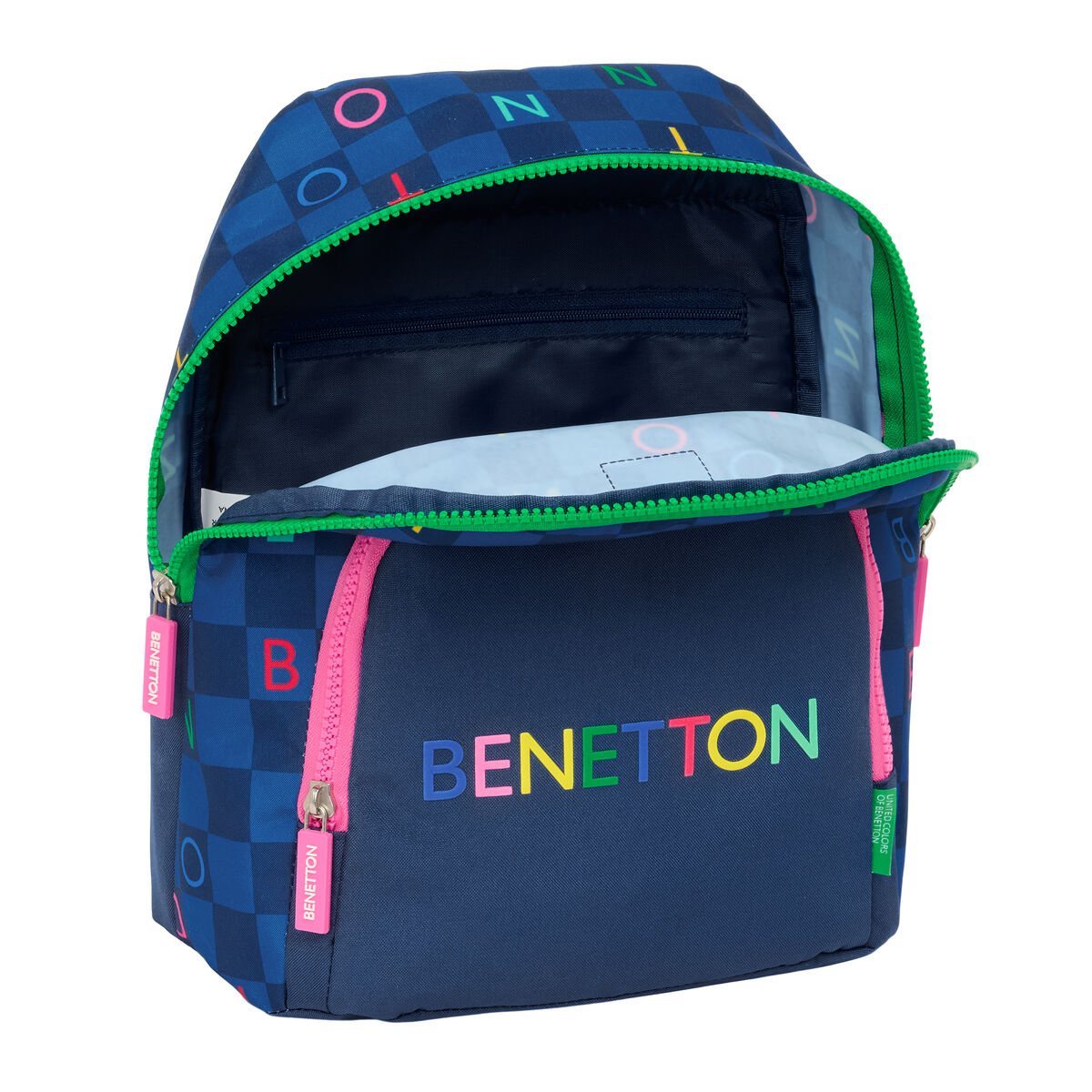 Ryggsäck Benetton Damero Marinblå 25 x 30 x 13 cm - 4