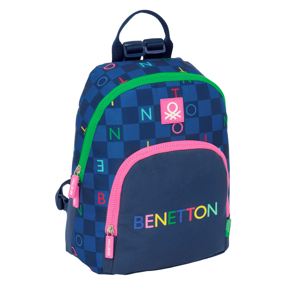Ryggsäck Benetton Damero Marinblå 25 x 30 x 13 cm