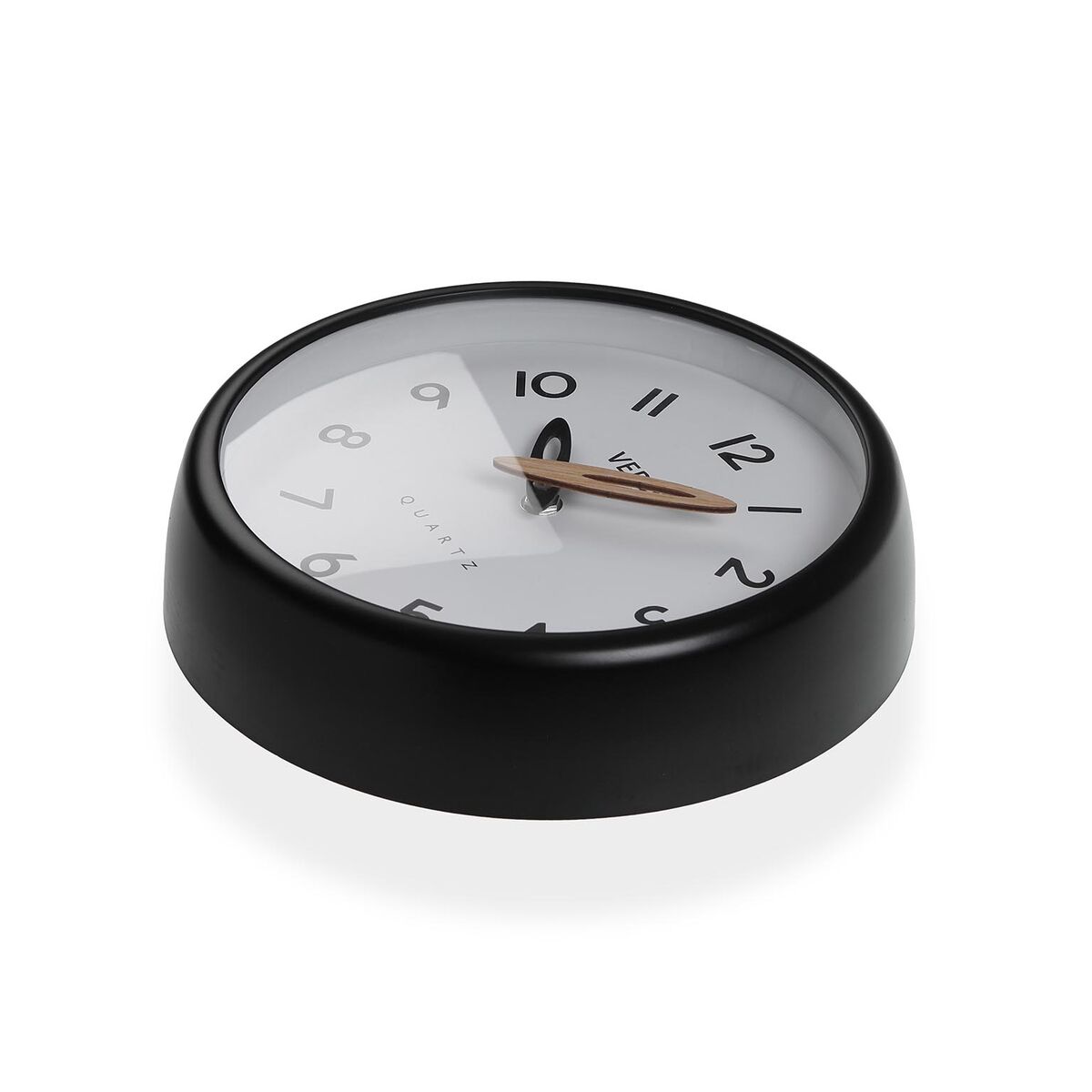 Väggklocka Versa Vit Svart Plast - 2