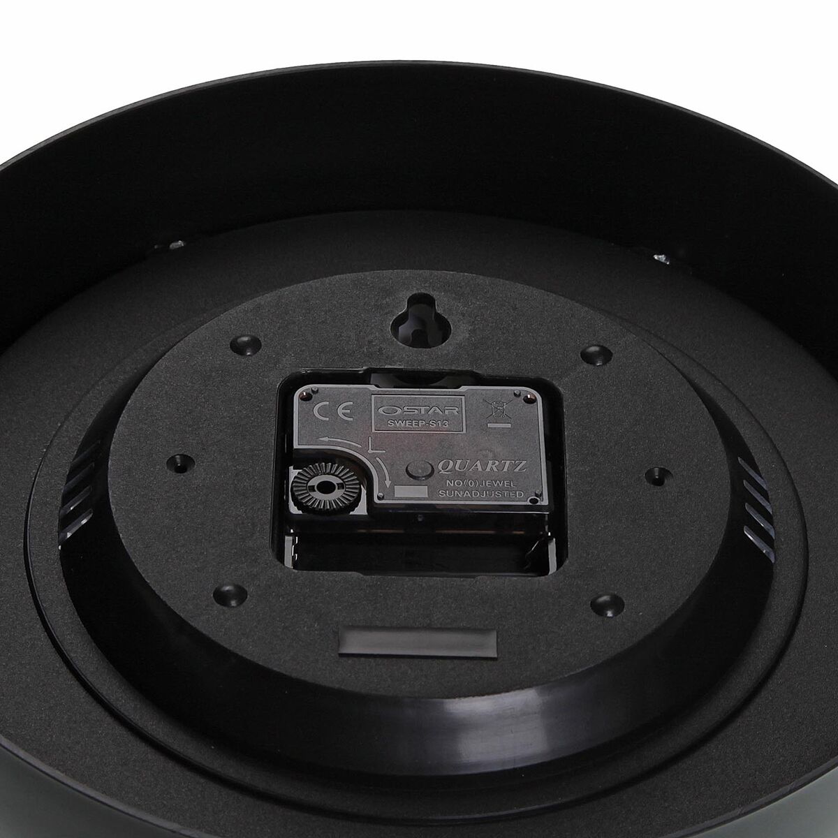 Väggklocka Versa Vit Svart Plast - 3