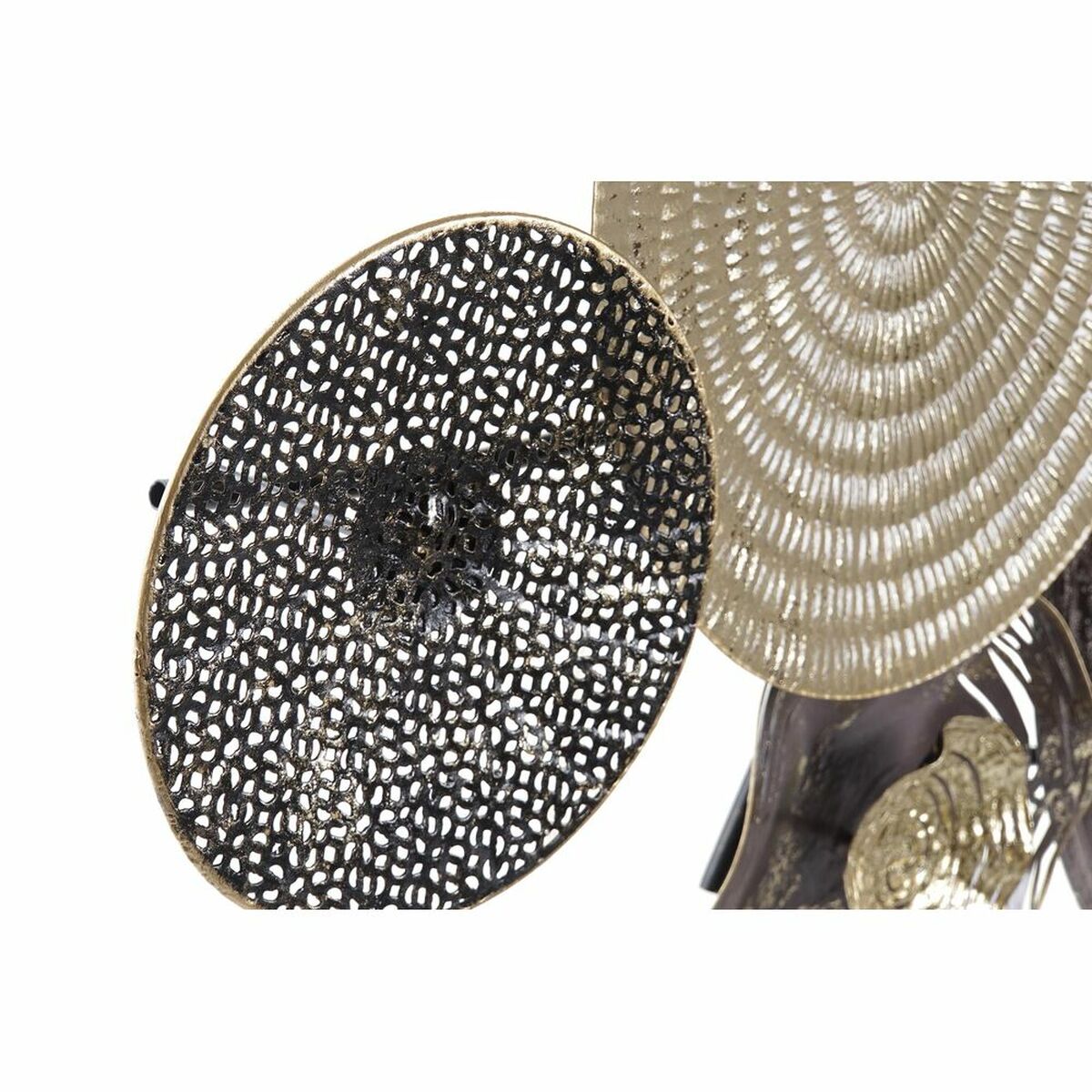 Väggklocka DKD Home Decor Gyllene Metall Världskarta (121 x 9,5 x 49,5 cm) - 3