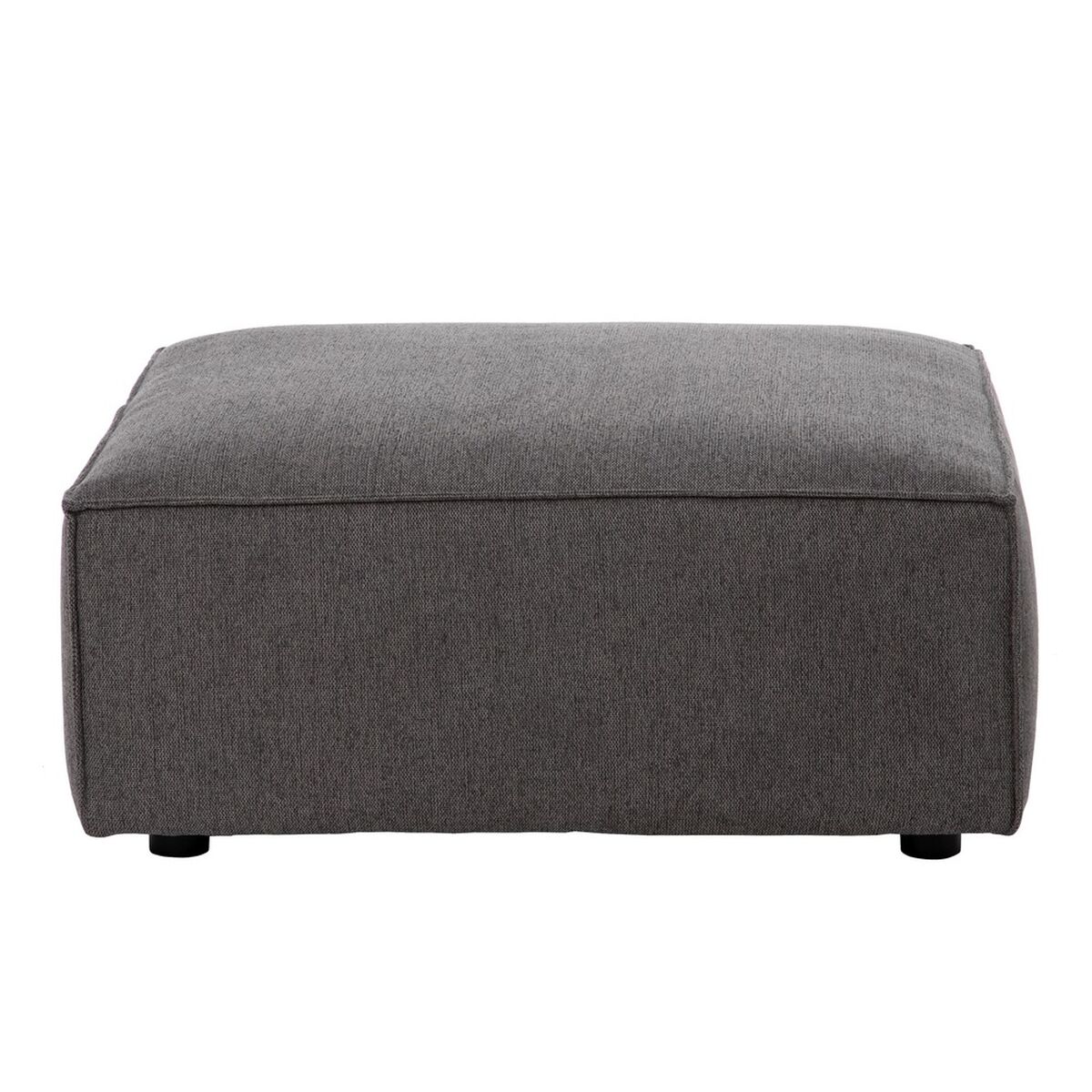 Puff Grå Trä Fjäder Foam 94 x 94 x 44 cm Modulär - 3