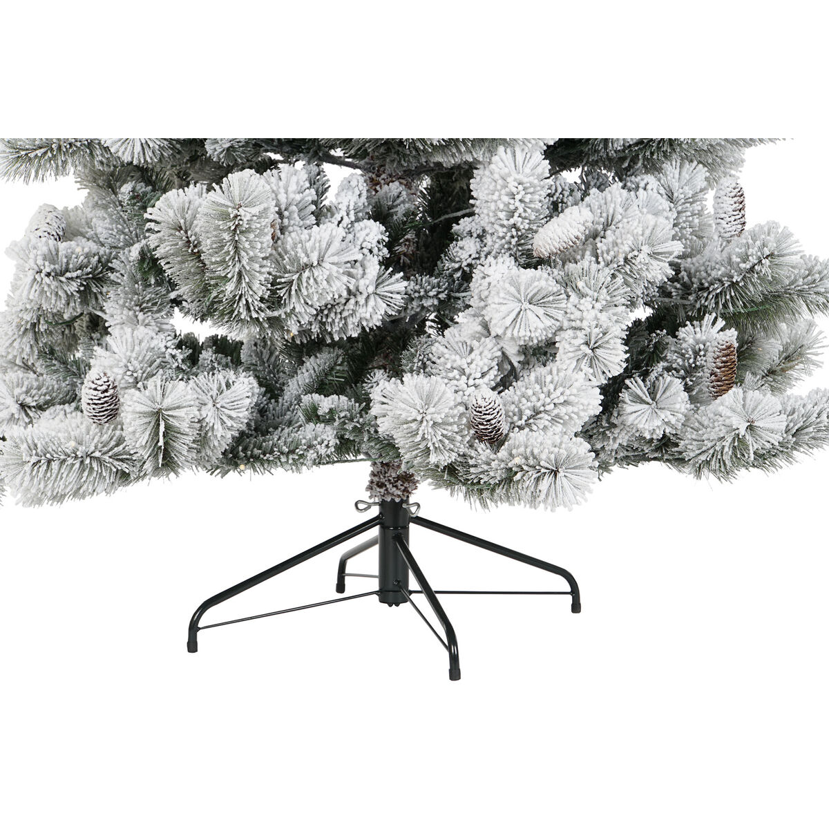 Julgran DKD Home Decor Vit Grön Polyetylen Snöfall 140 x 140 x 210 cm - 3
