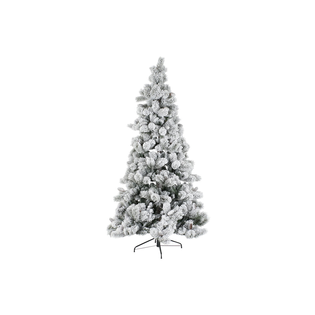 Julgran DKD Home Decor Vit Grön Polyetylen Snöfall 140 x 140 x 210 cm