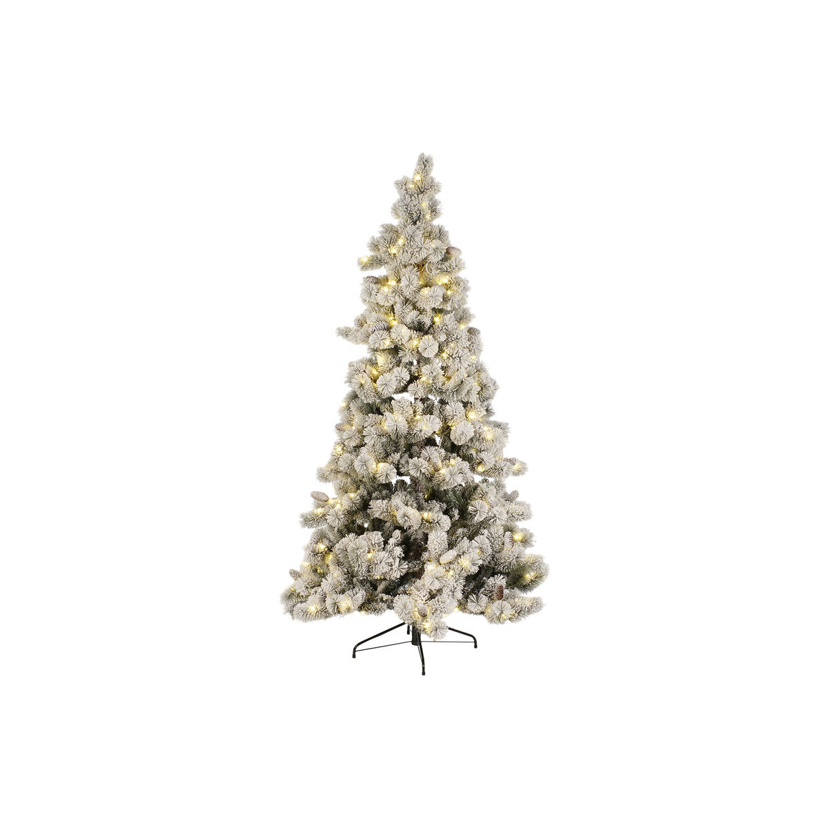 Julgran DKD Home Decor Vit Grön Polyetylen Snöfall 140 x 140 x 210 cm - 5