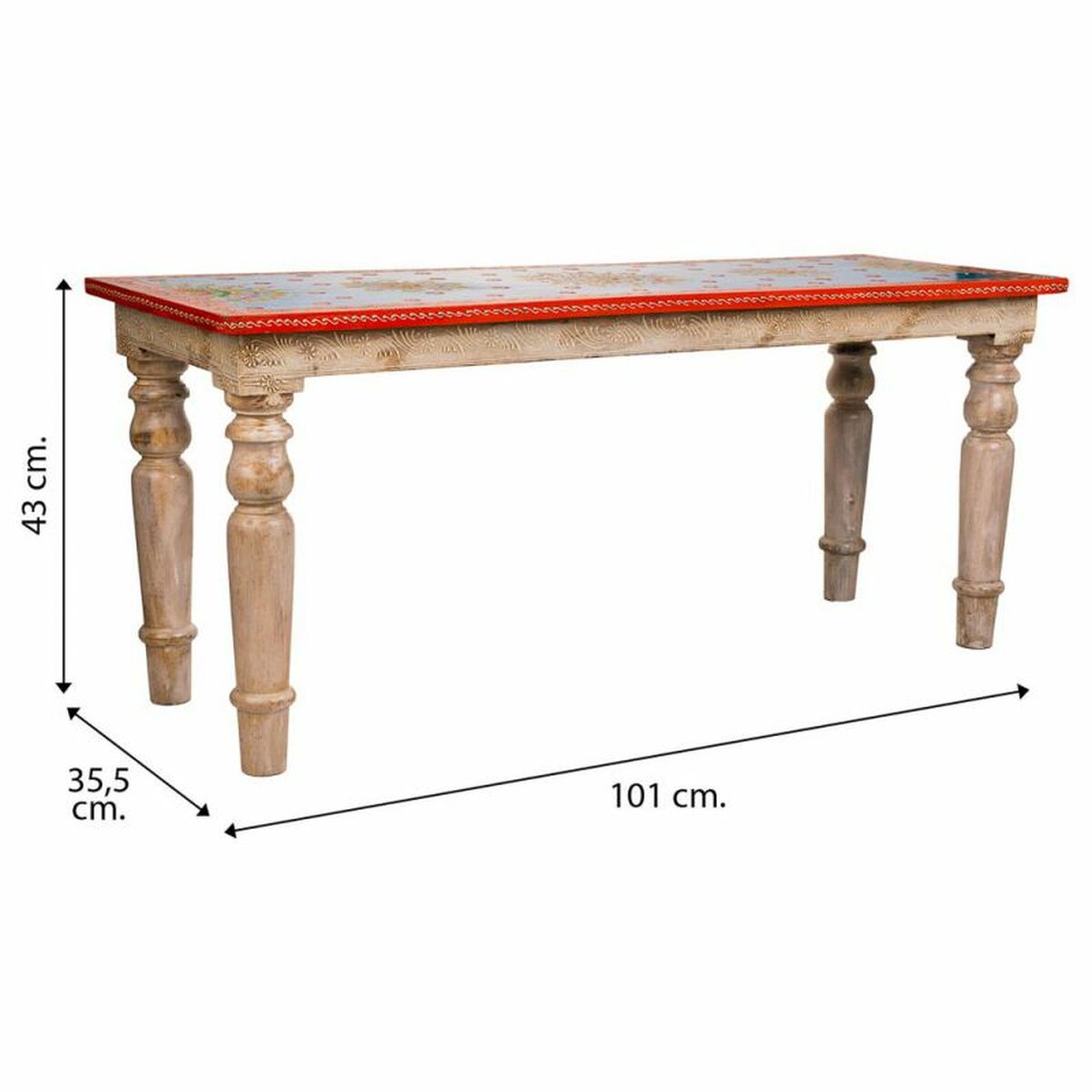 Sittpall Alexandra House Living Mangoträ Trä MDF 35 x 43 x 101 cm - 8