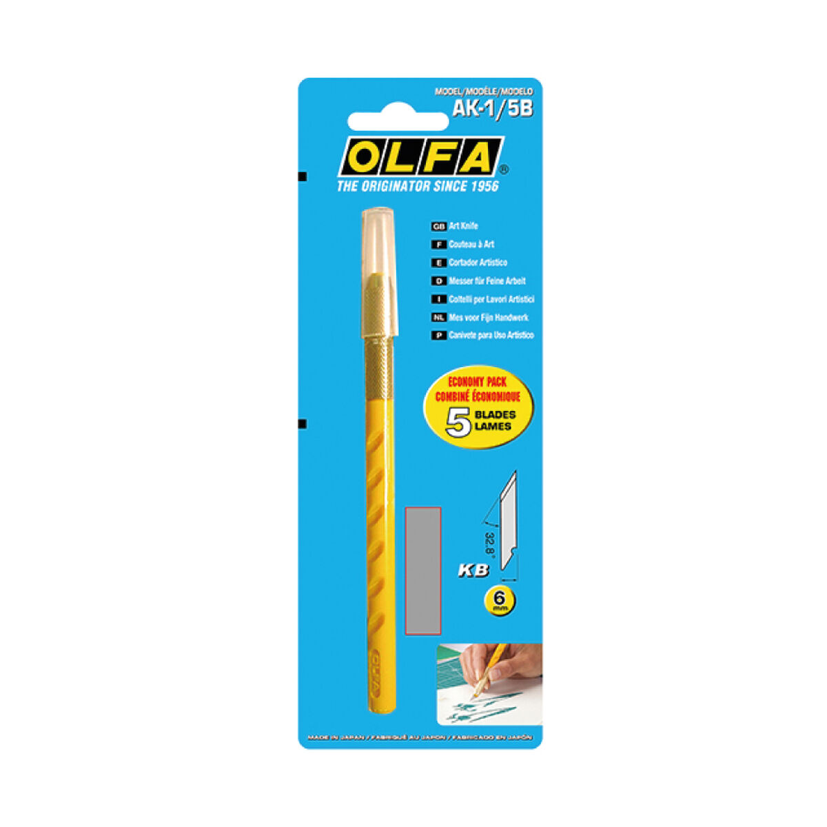 Brytbladskniv Olfa ak-1/5b Gul Plast - 2