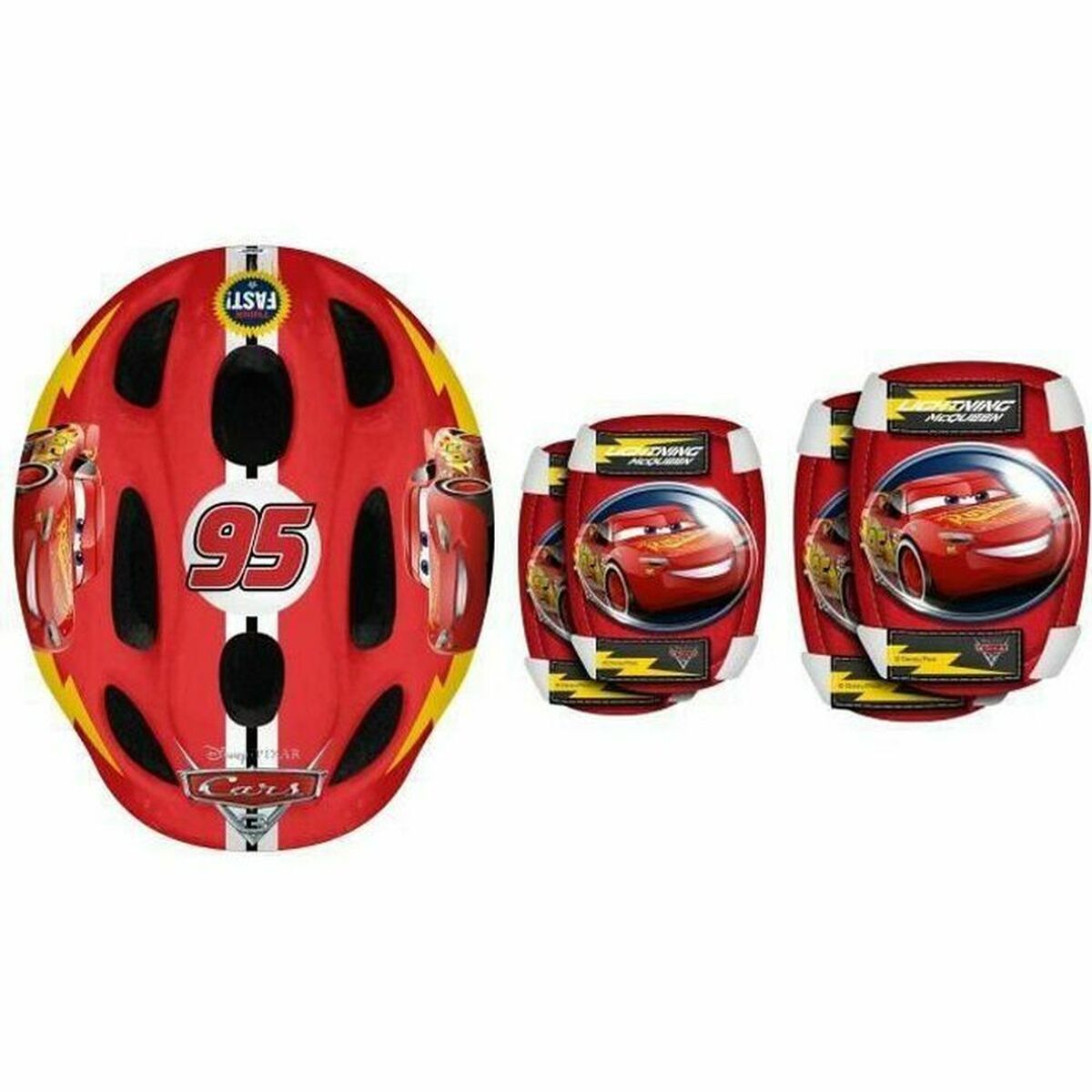 Hjälm- och knäskyddspaket Stamp Cars - 3