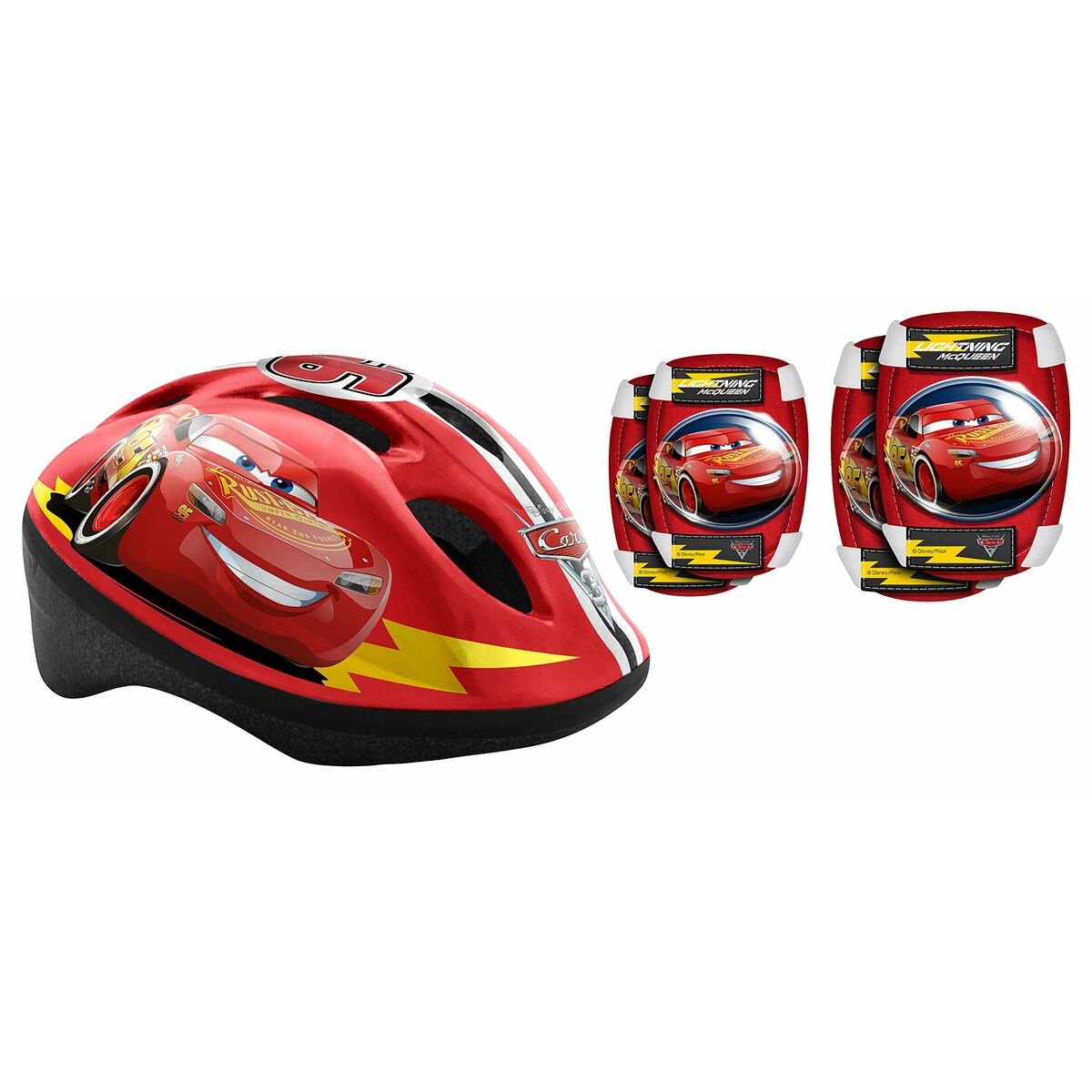 Hjälm- och knäskyddspaket Stamp Cars - 4