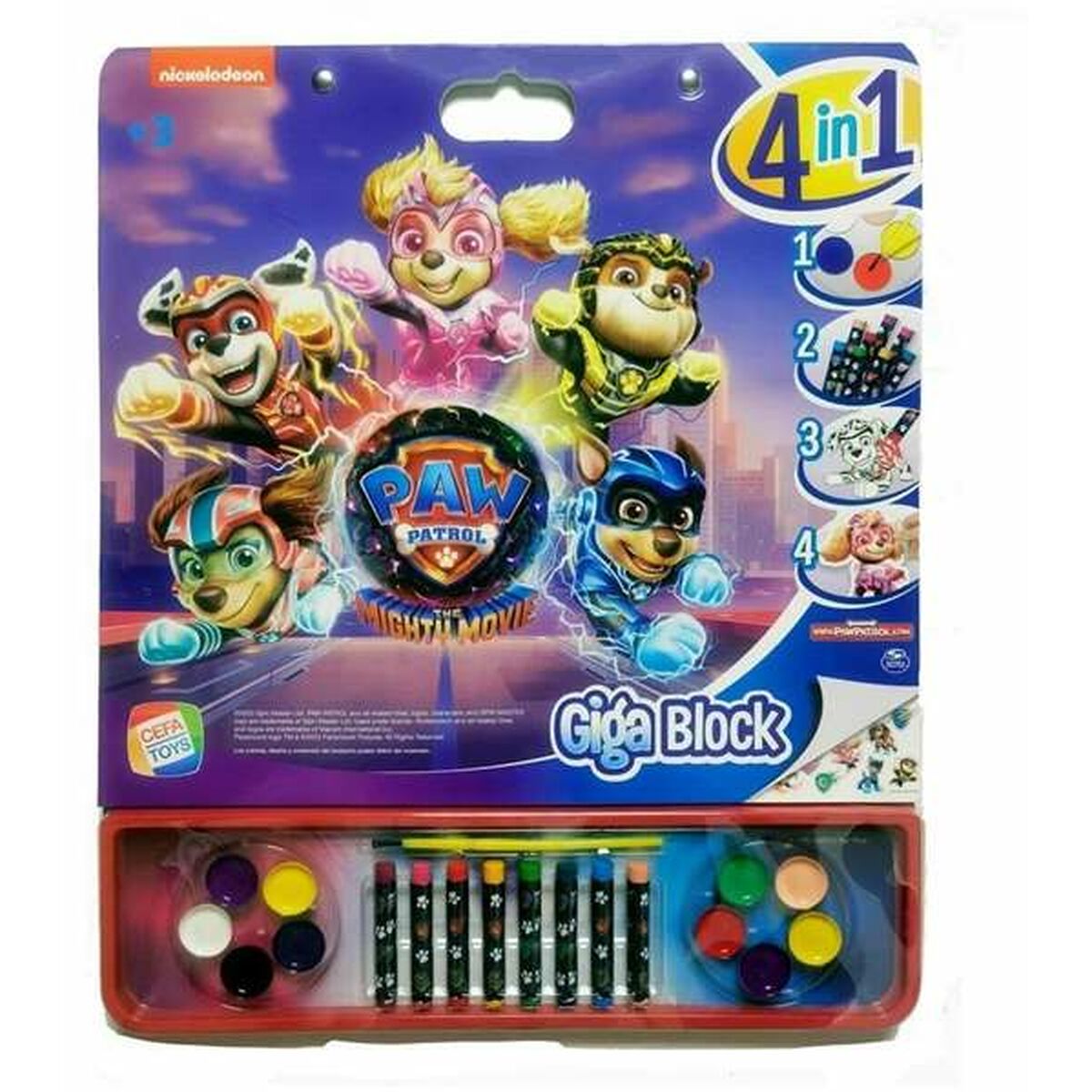 Målarbilder The Paw Patrol Giga Block  Sticker Album 4-i-1 - 2