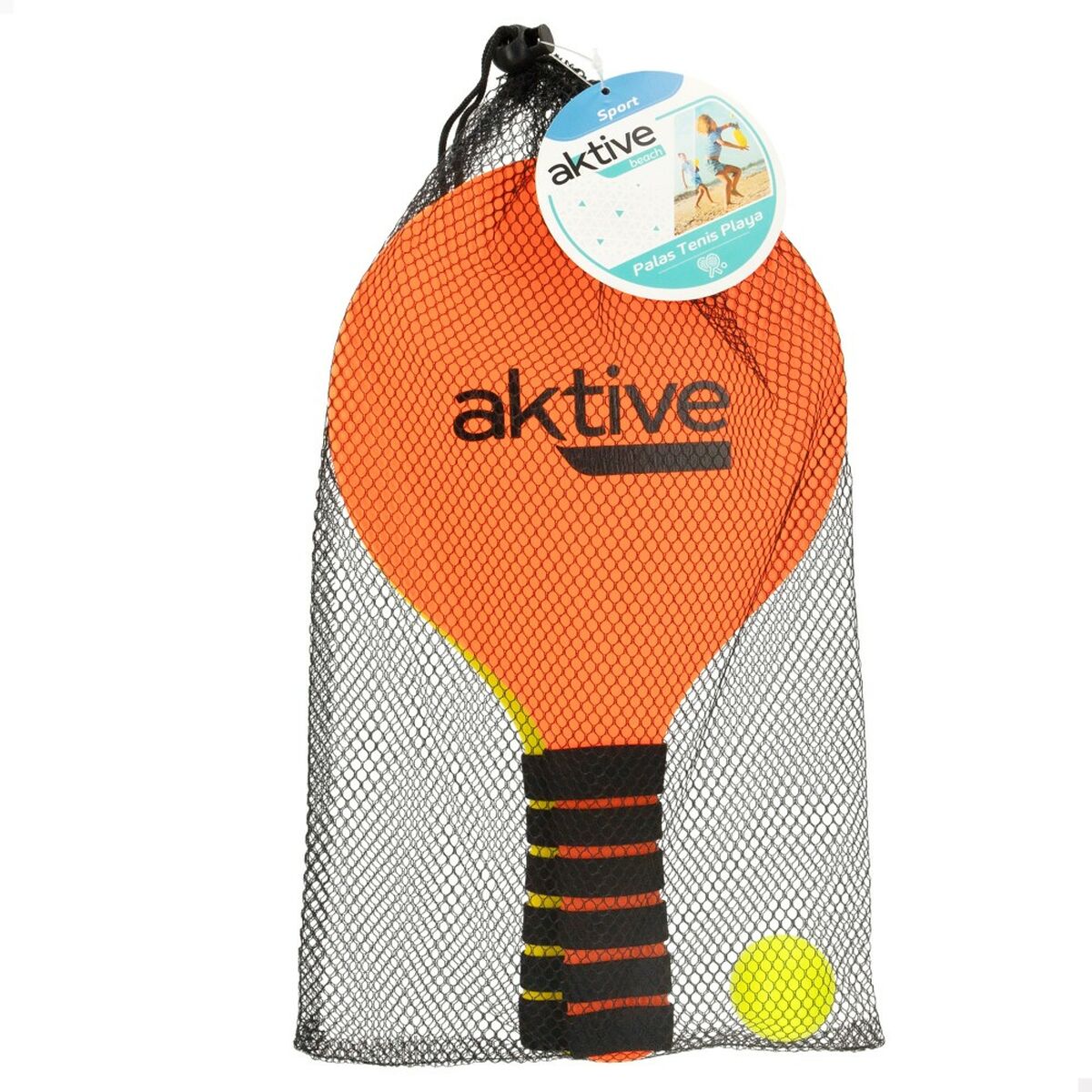 Strandspadar med boll Aktive Gul Orange 18,5 x 32,5 cm (6 antal) - 2