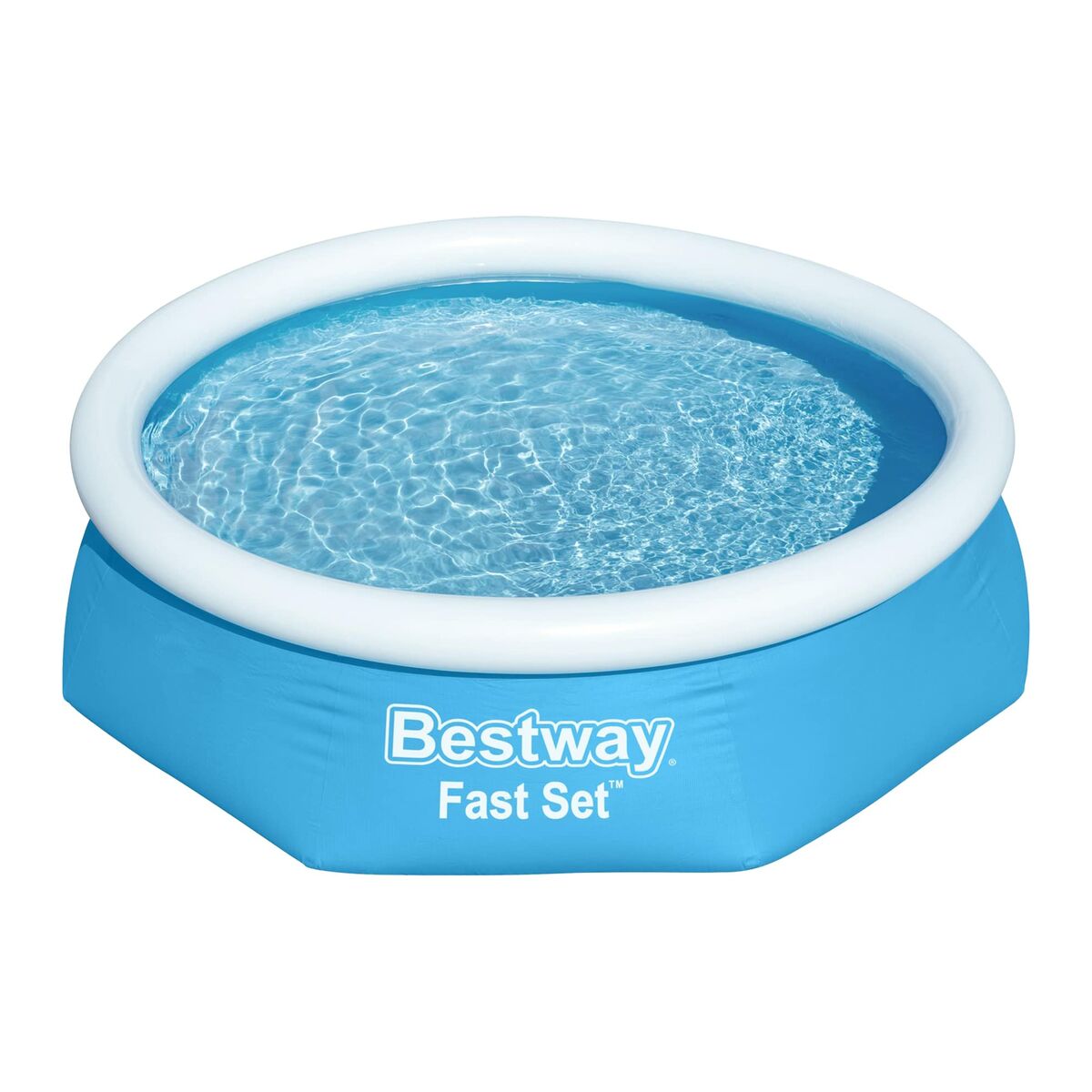 Bestway Uppblåsbart Pool Vuxen Ring med Filtreringsapparat 244x61 cm Trädgård 57450 - 3